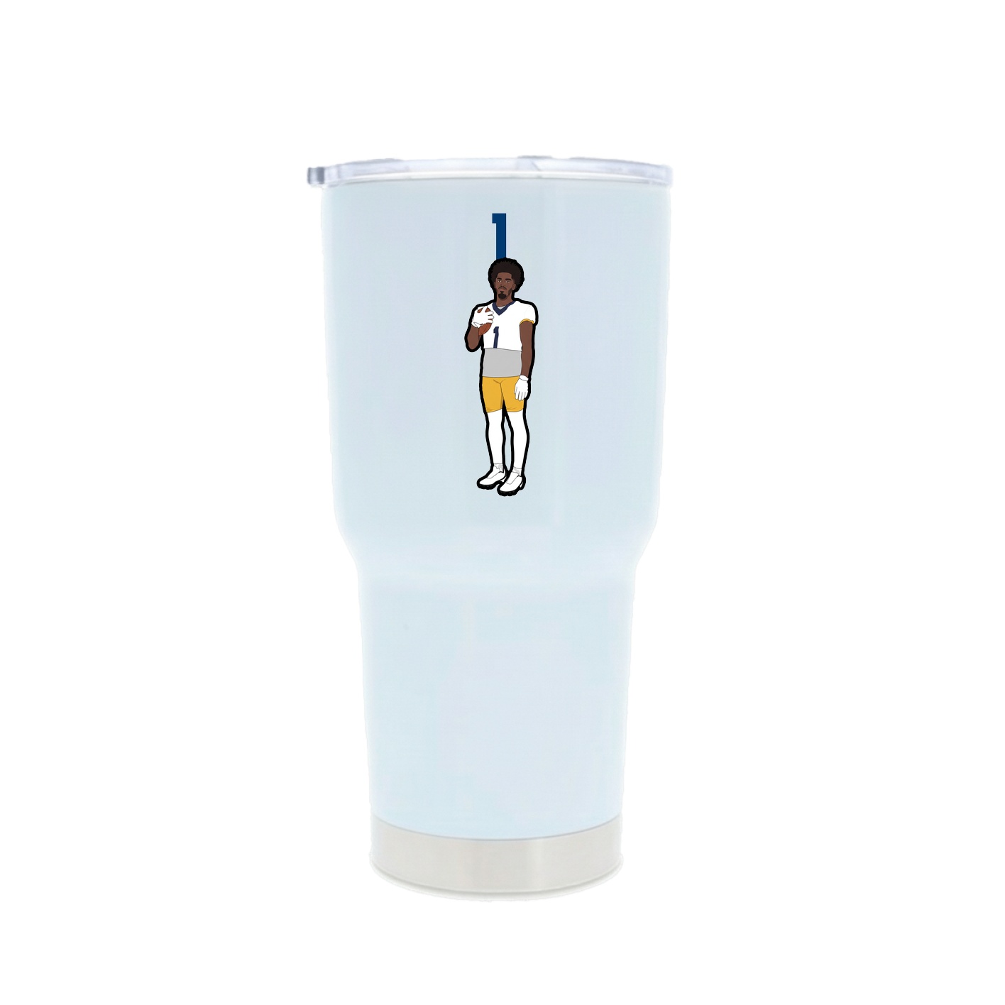 30oz Stainless Steel Tumbler — Number Top in White