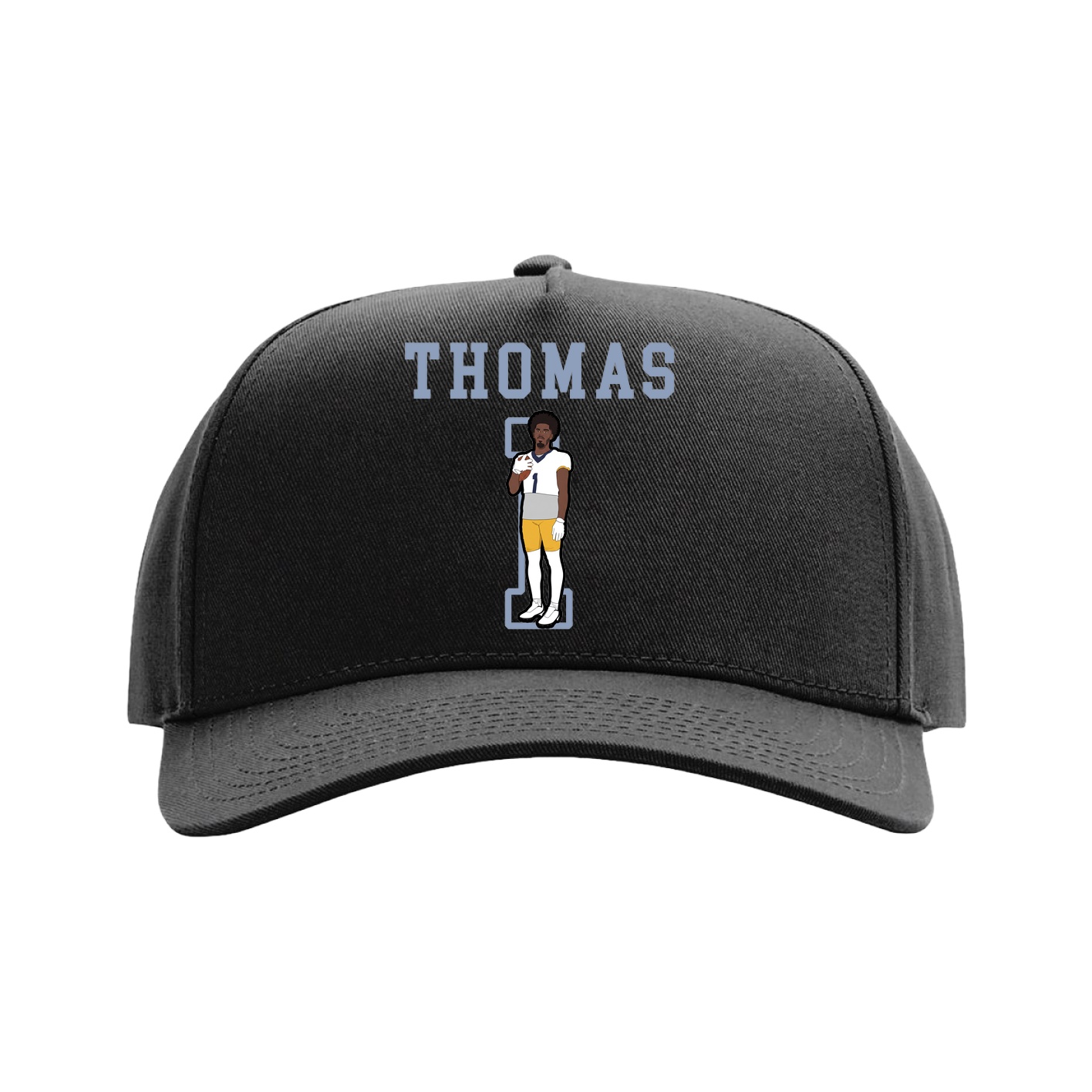 Full Fabric Five-Panel Champ Cap — Shirsey in Black
