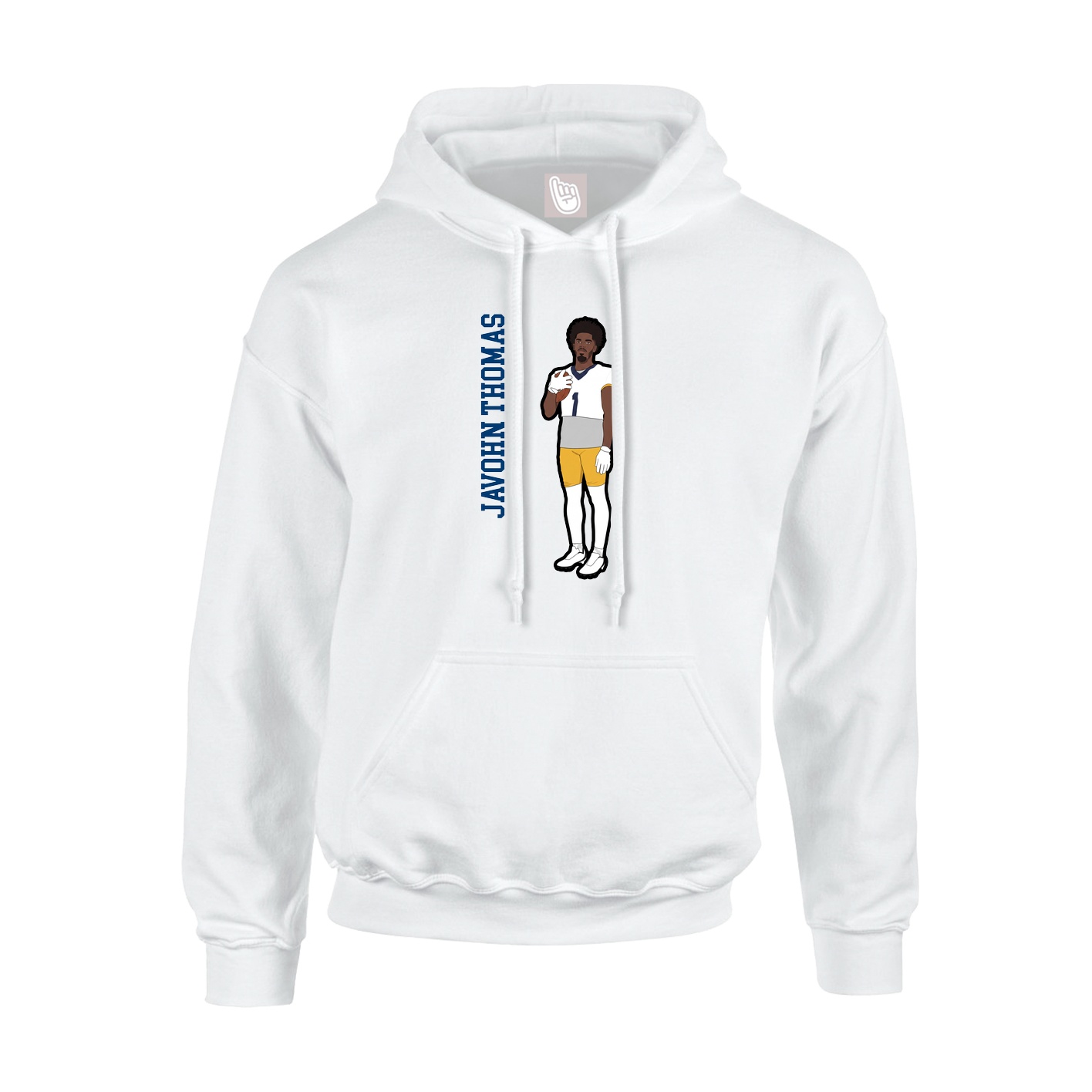 Hoodie — Name Vertical in White