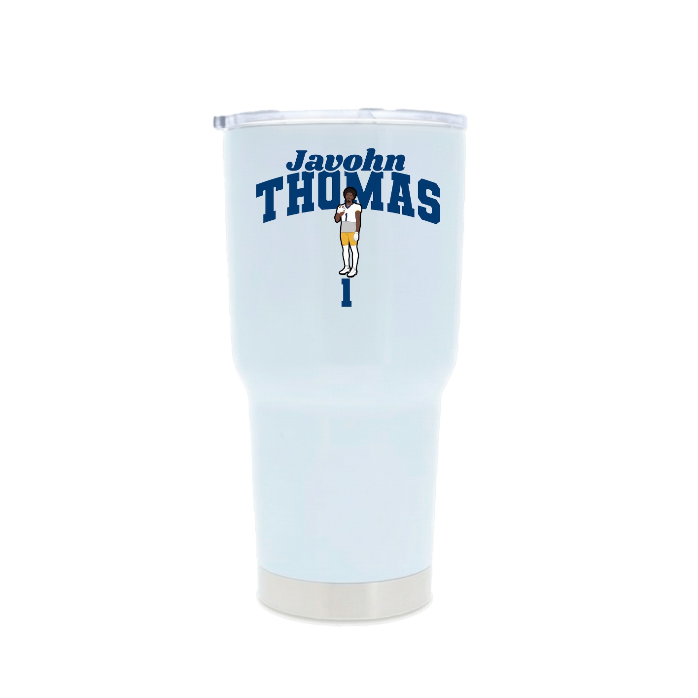 30oz Stainless Steel Tumbler — Signature Arch in White