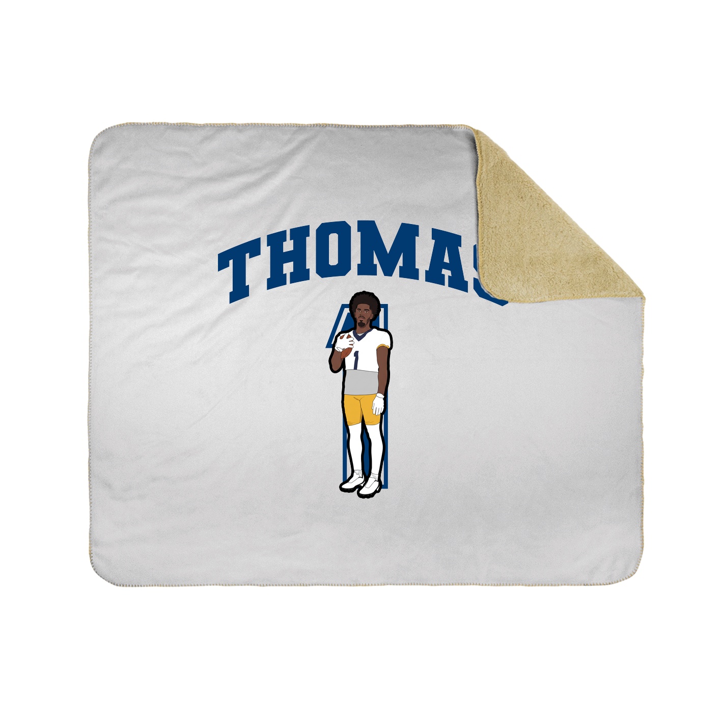 Throw Blanket — Number in White