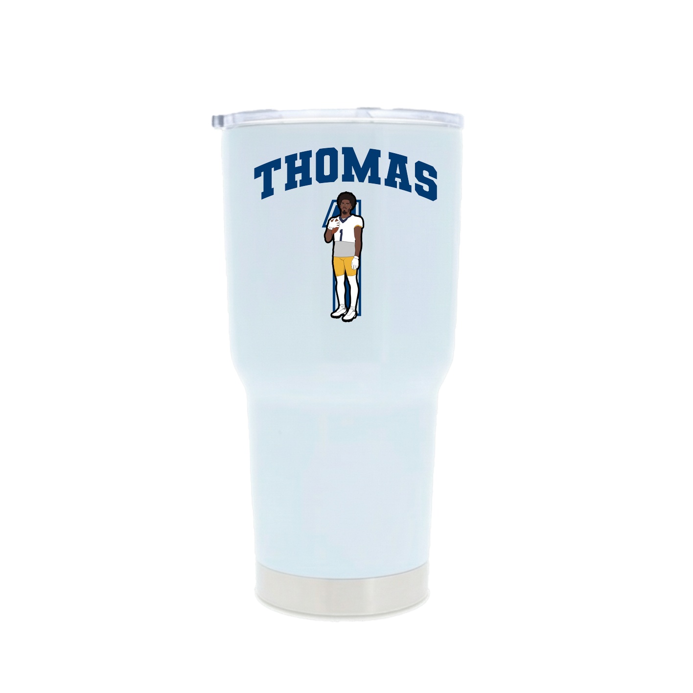 30oz Stainless Steel Tumbler — Number in White