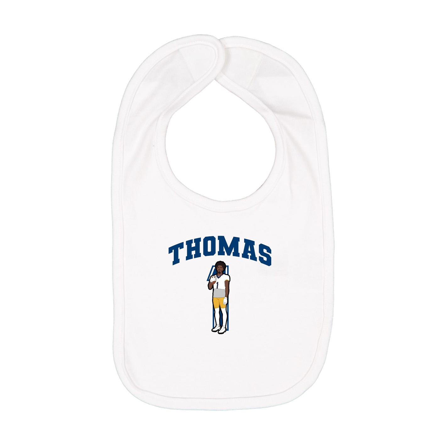 Infant Bib — Number in White