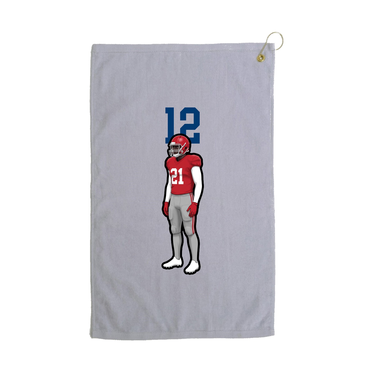 Golf Towel — Number Top in Grey