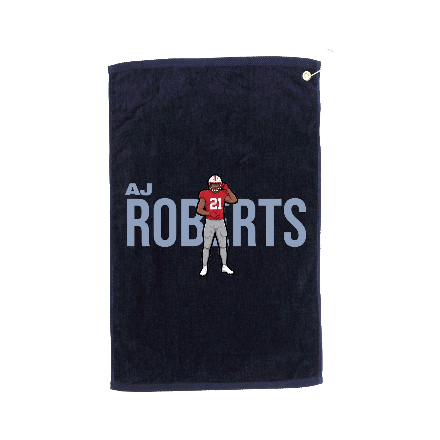 Golf Towel — Player Name in Navy