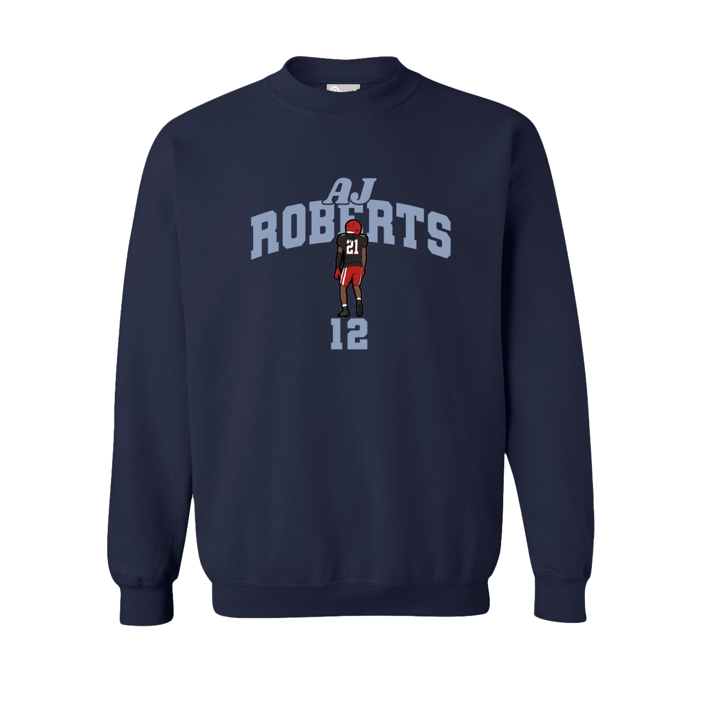 Fleece Crew — Signature Arch in Navy