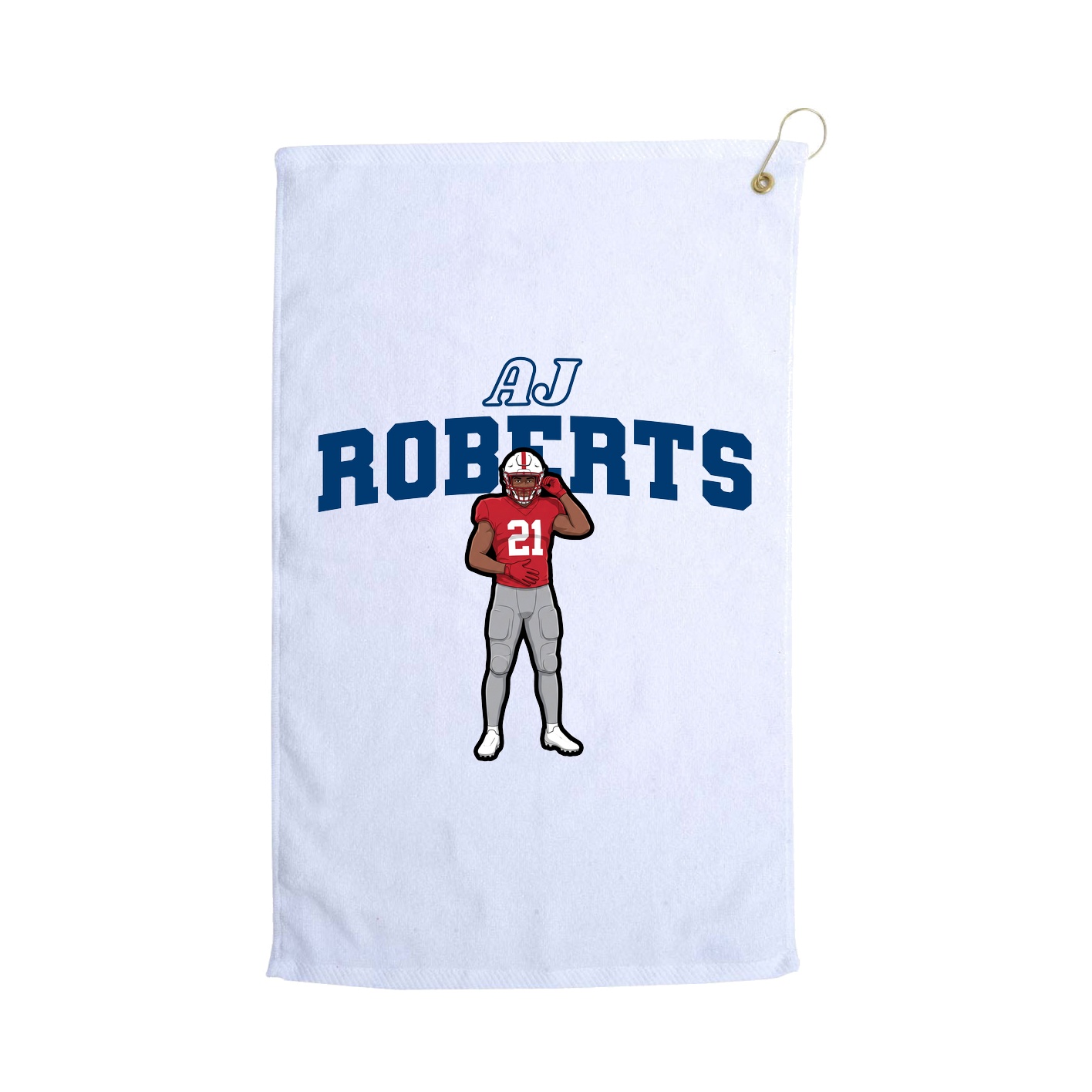 Golf Towel — Name Arch in White