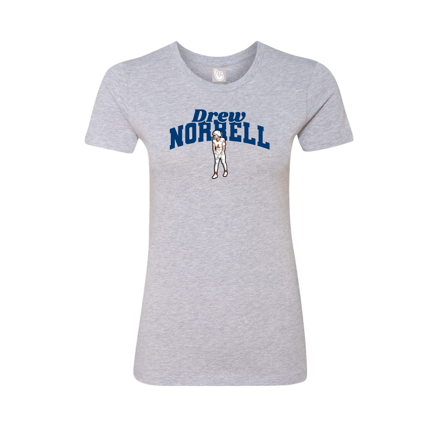 Fitted Women's Tee — Signature Arch in Grey