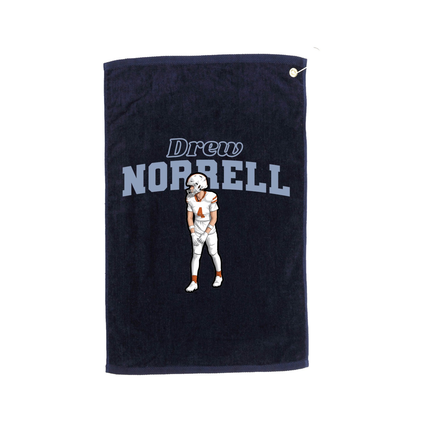 Golf Towel — Name Arch in Navy