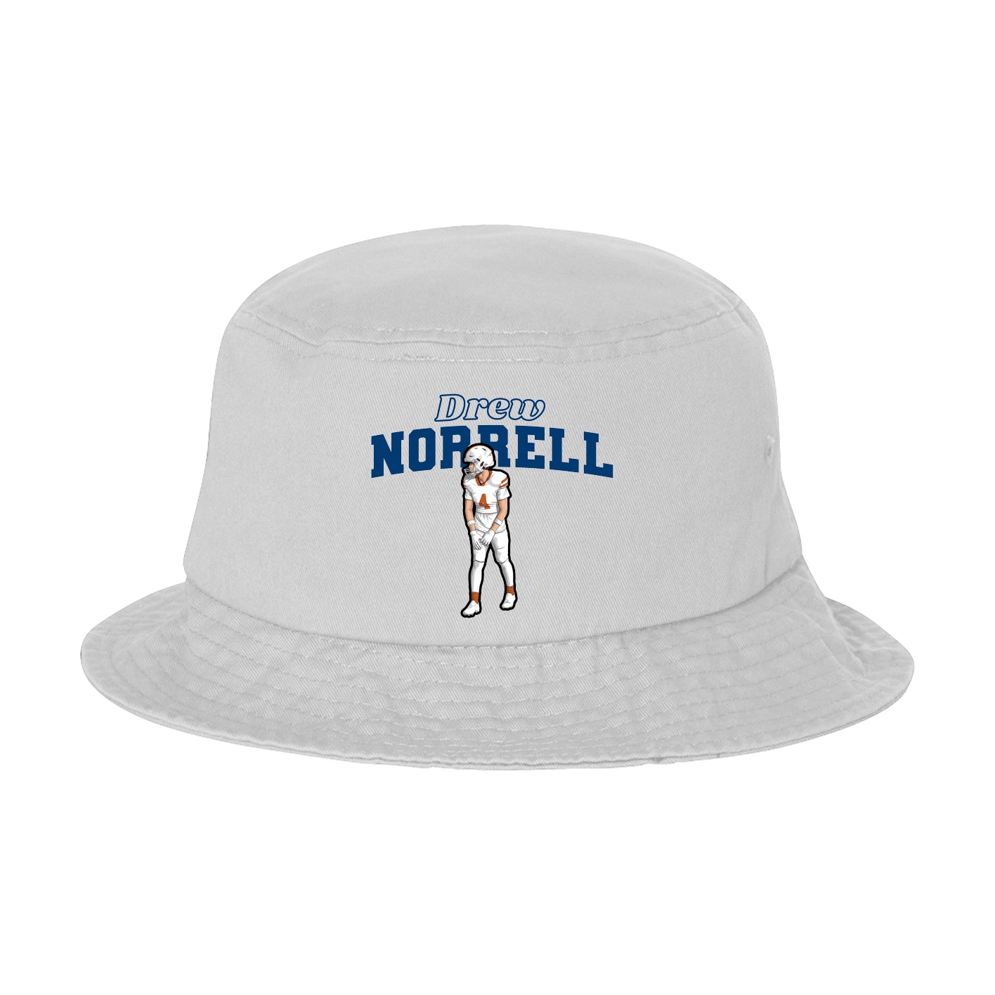 Bucket Cap — Name Arch in White