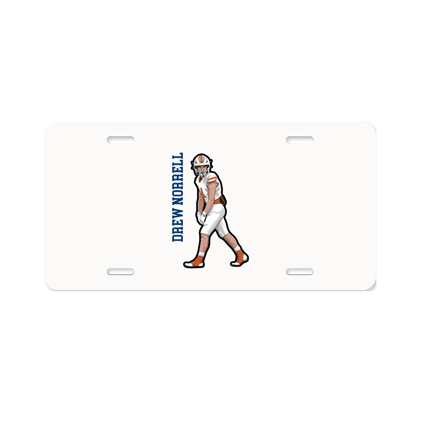 License Plate — Name Vertical in Classic