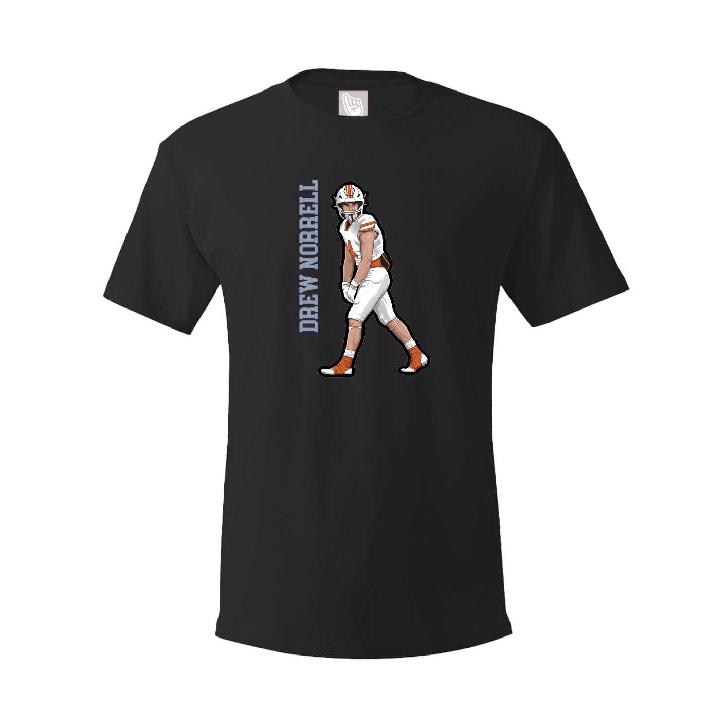 Youth Tee — Name Vertical in Black