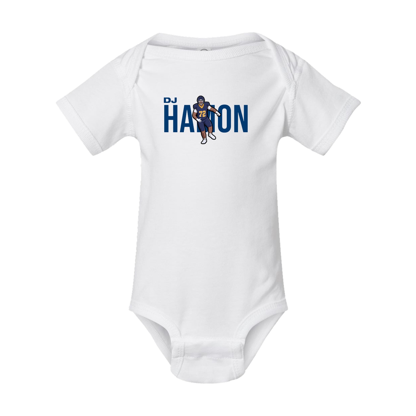 Baby Onesie — Player Name in White