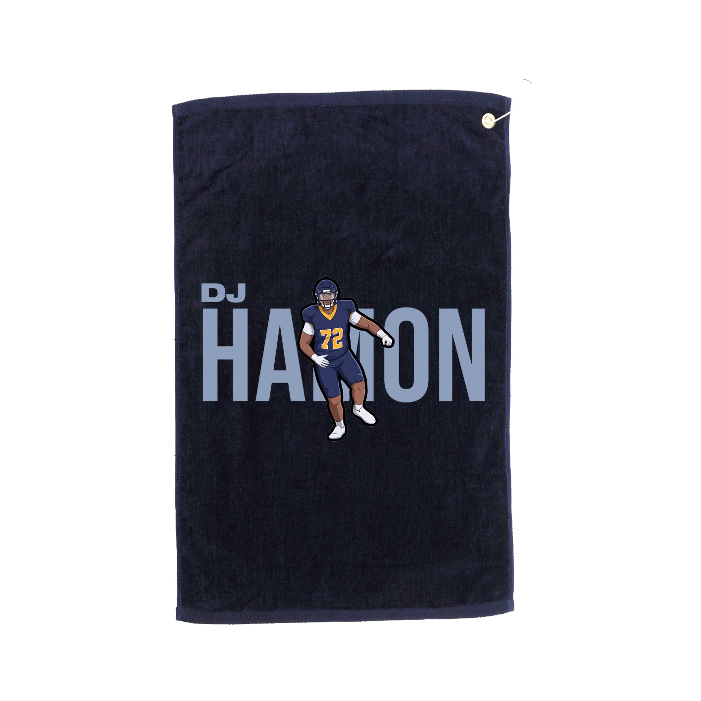 Golf Towel — Player Name in Navy