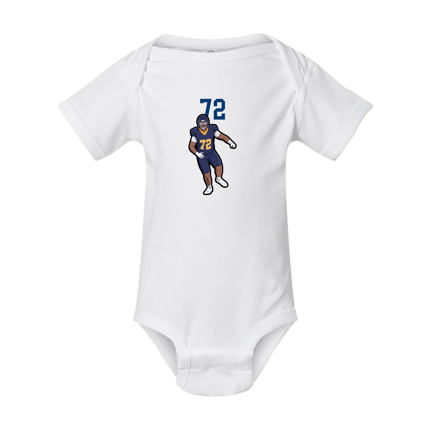 Baby Onesie — Number Top in White