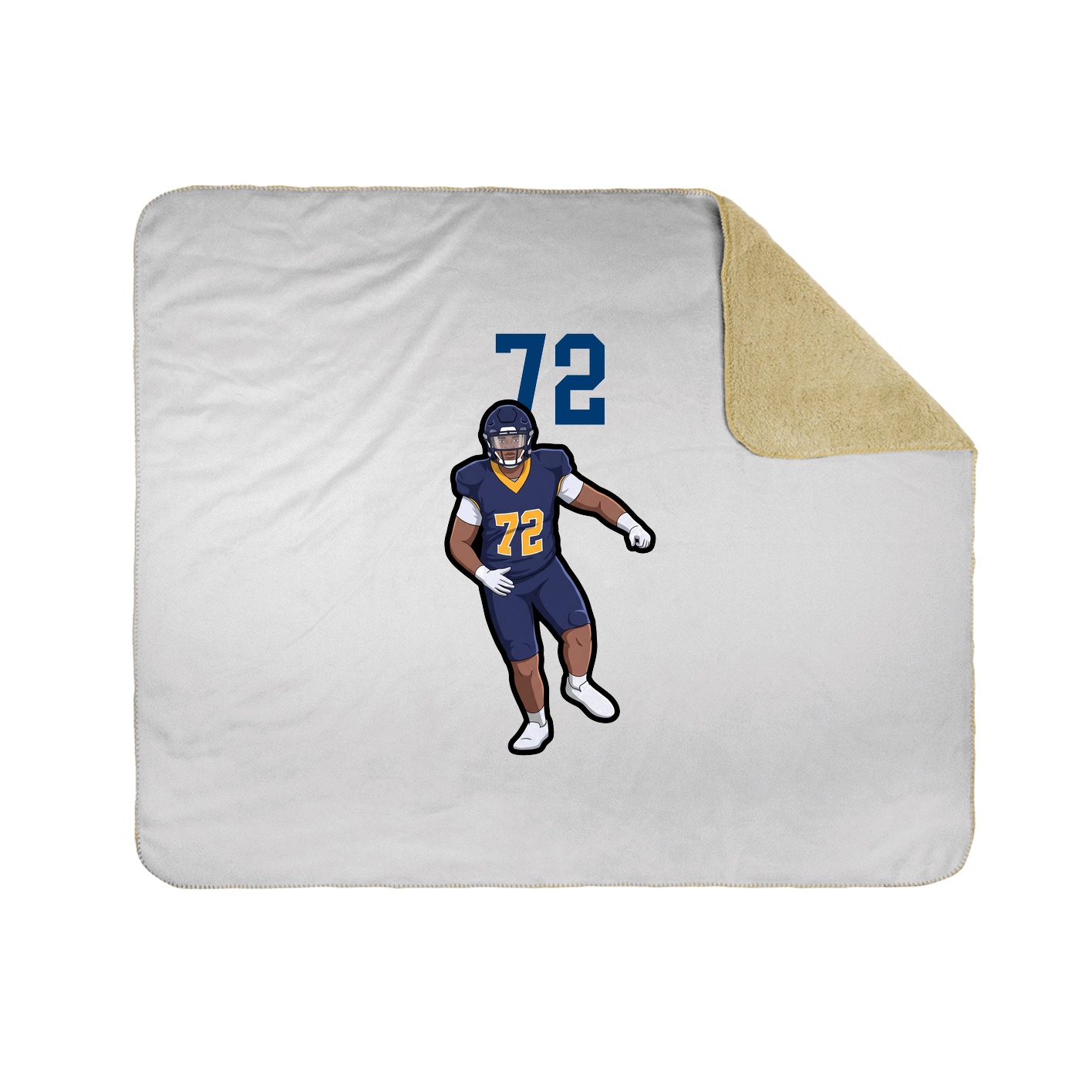 Throw Blanket — Number Top in White