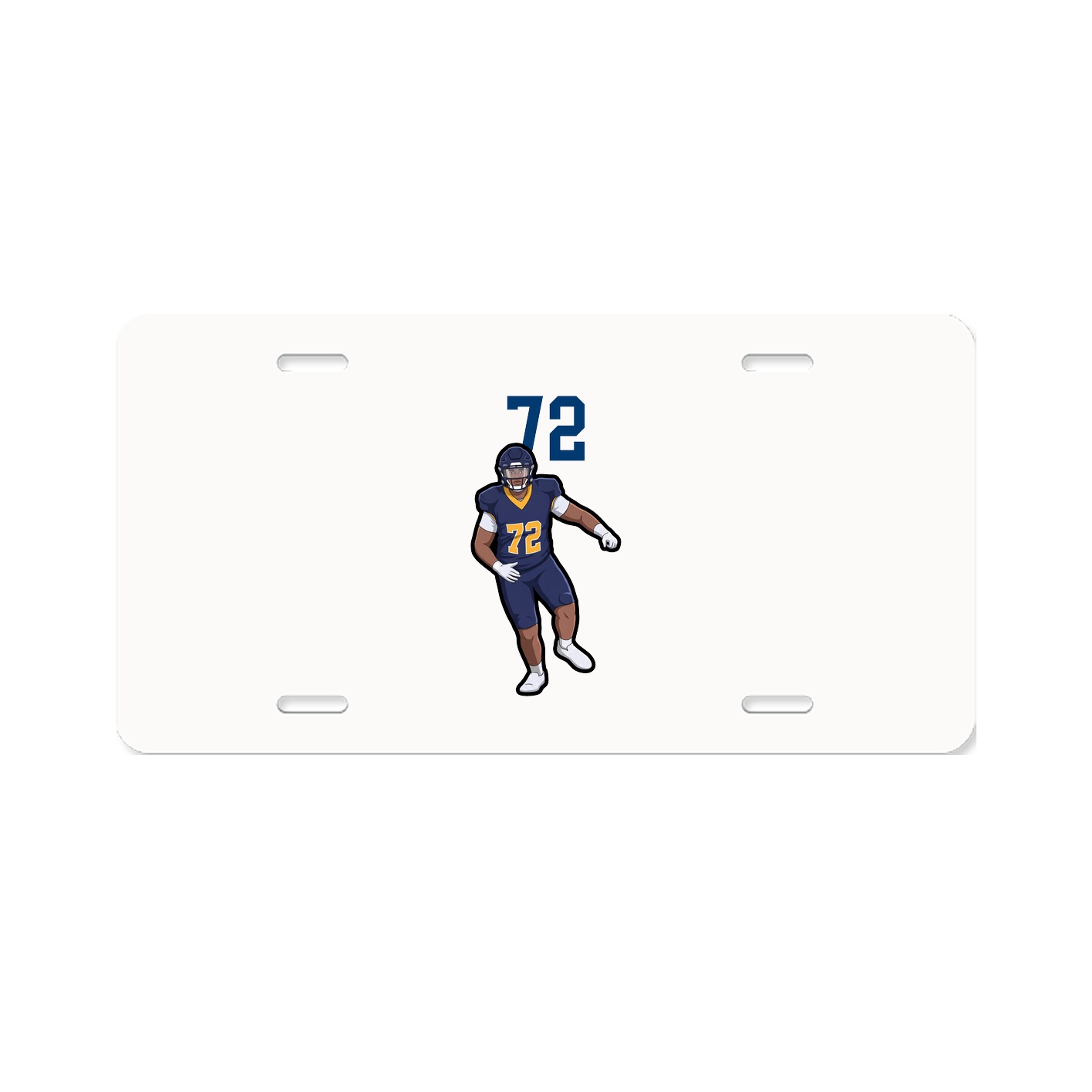 License Plate — Number Top in Classic
