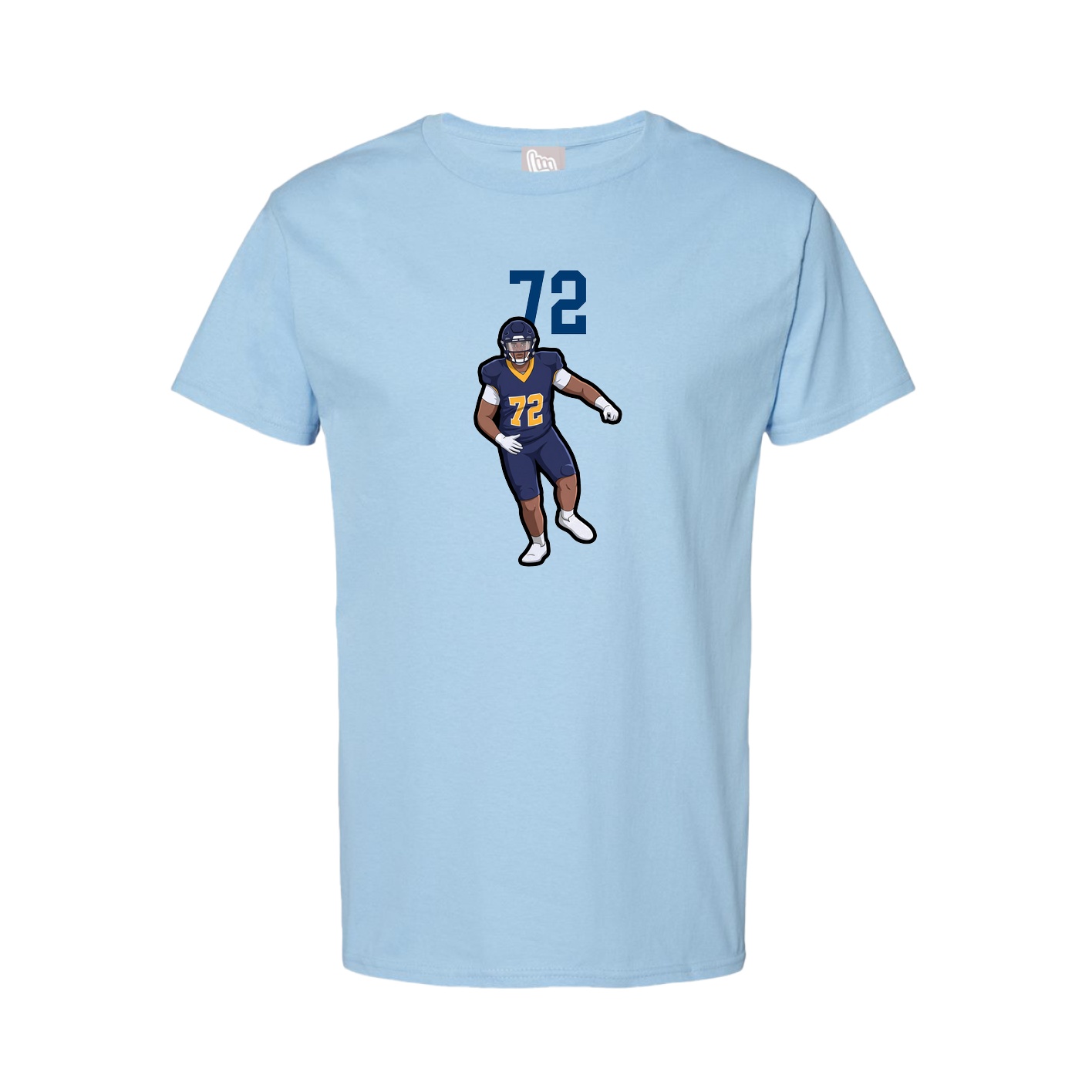 Youth Tee — Number Top in Light Blue