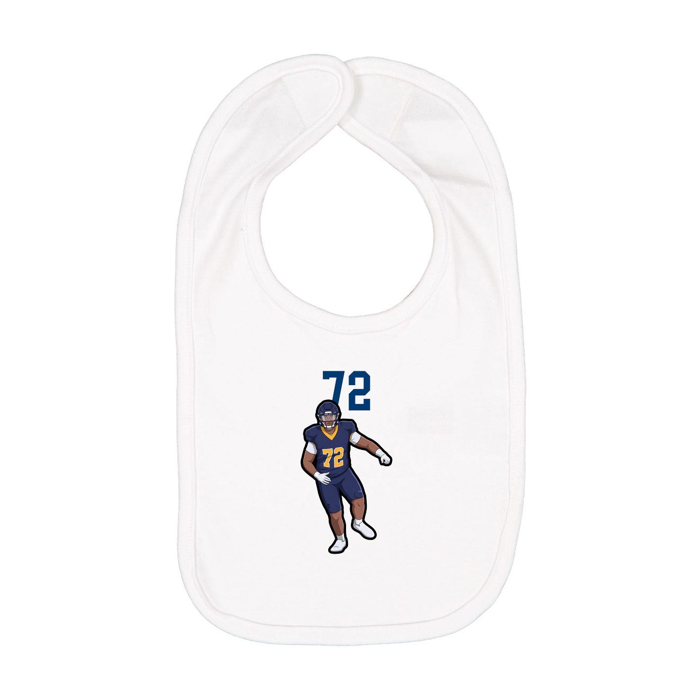 Infant Bib — Number Top in White