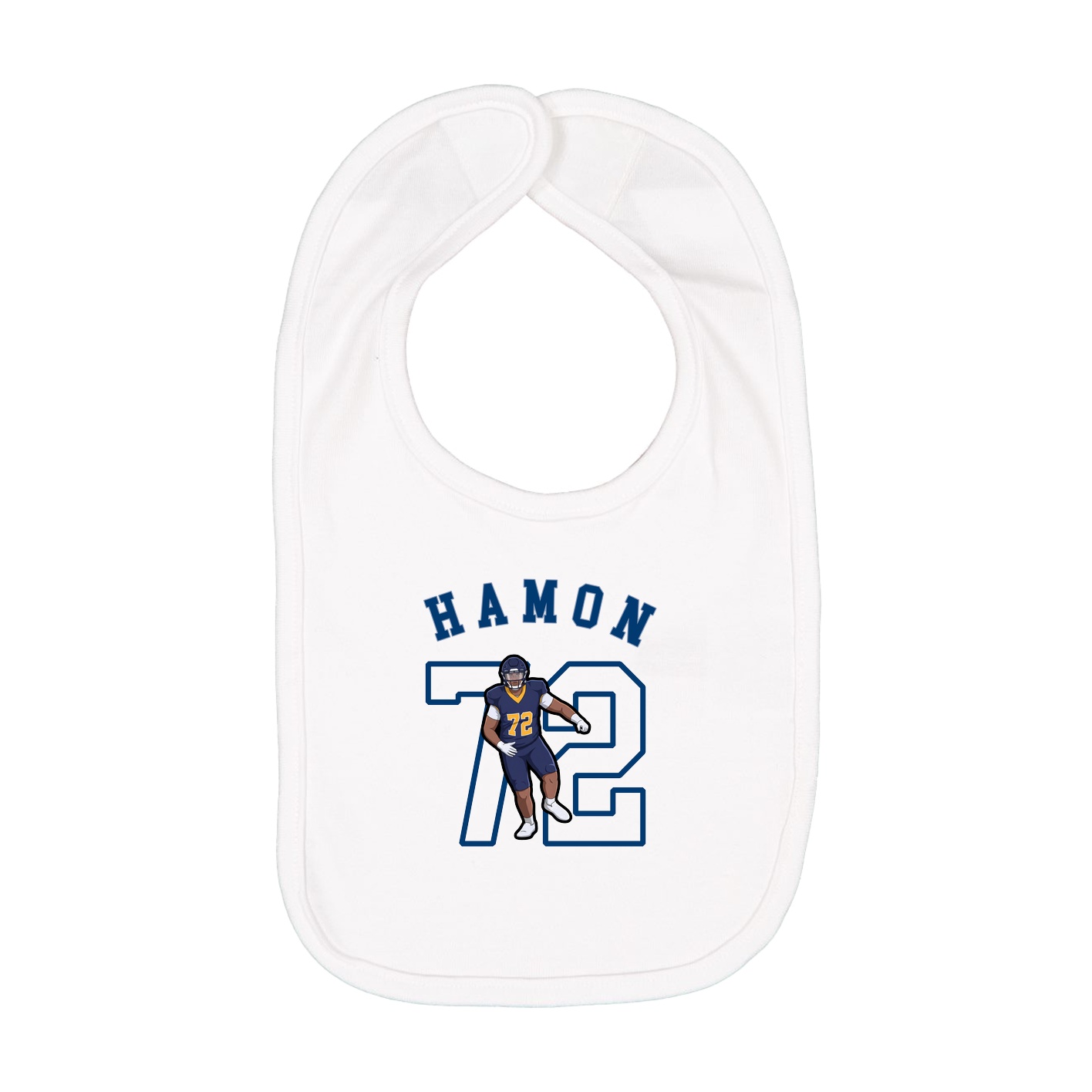 Infant Bib — Shirsey Arch in White
