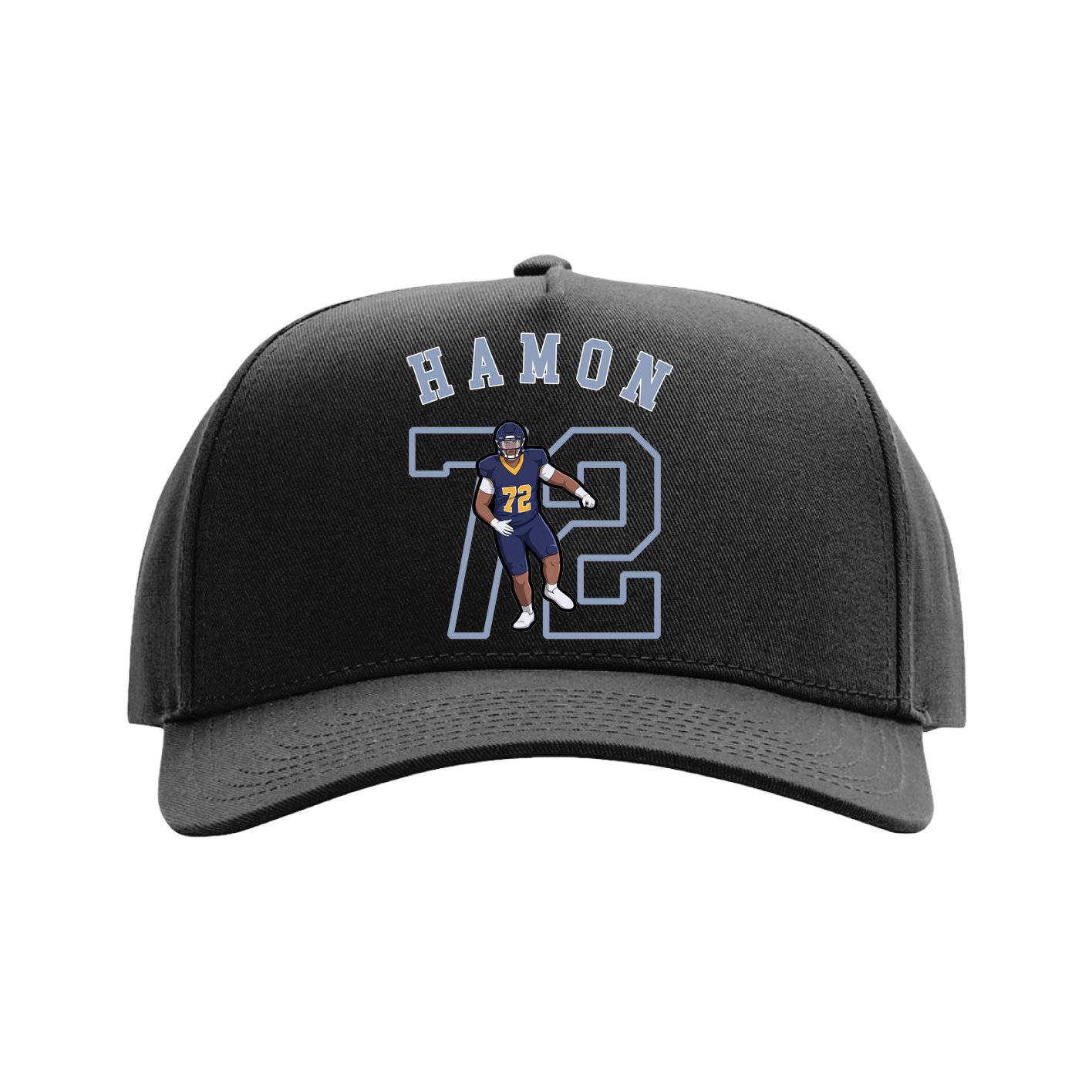 Full Fabric Five-Panel Champ Cap — Shirsey Arch in Black