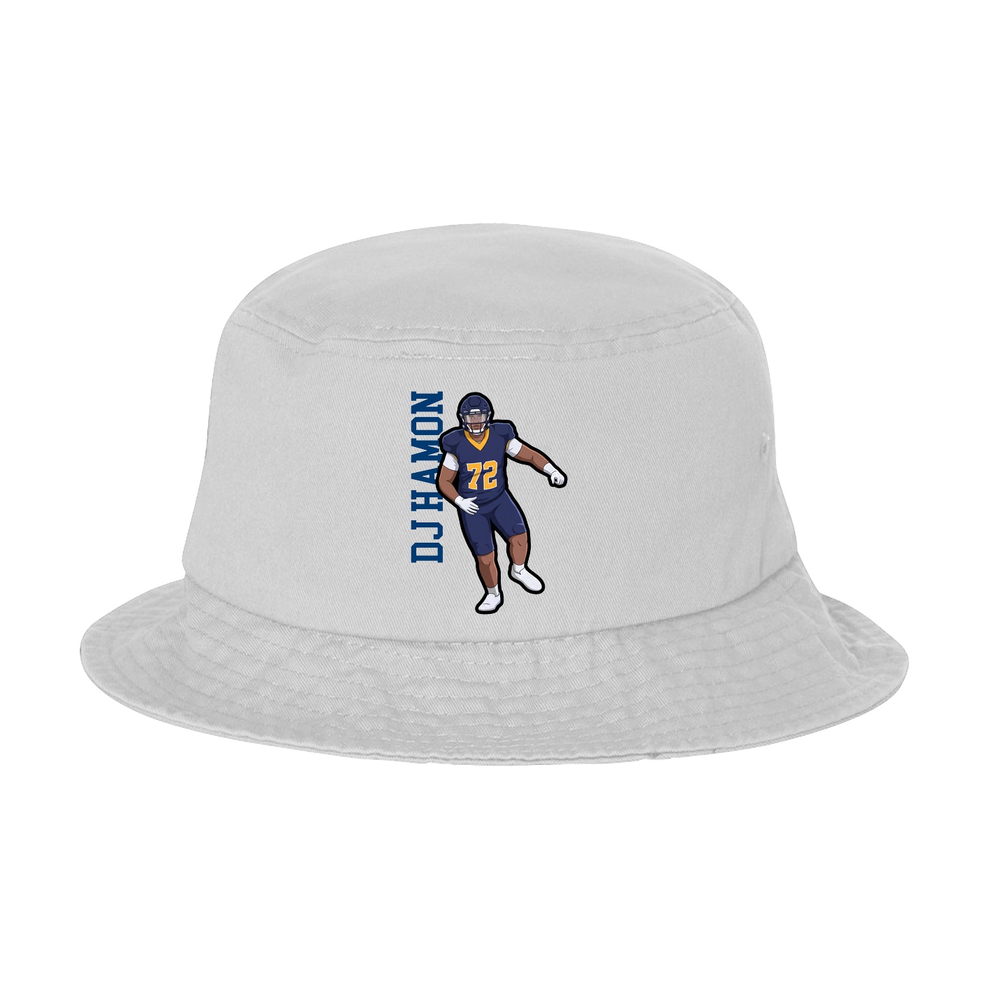 Bucket Cap — Name Vertical in White