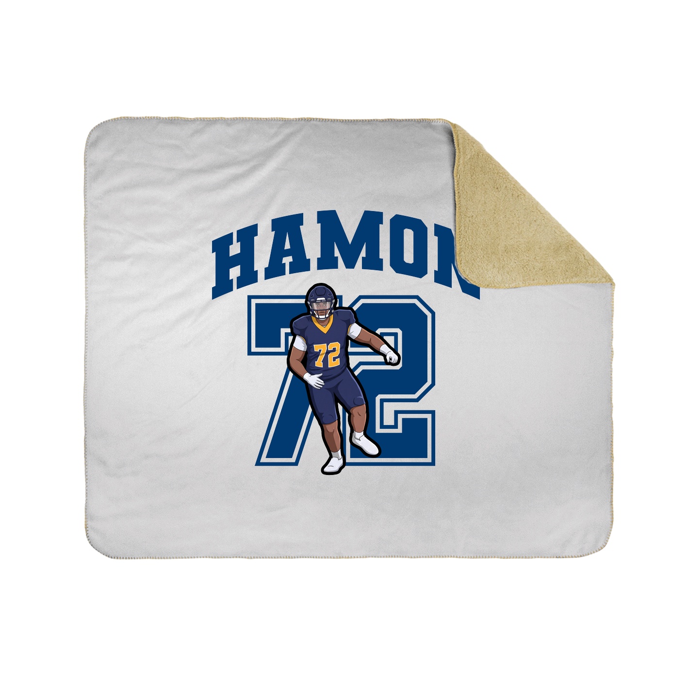 Throw Blanket — Number in White