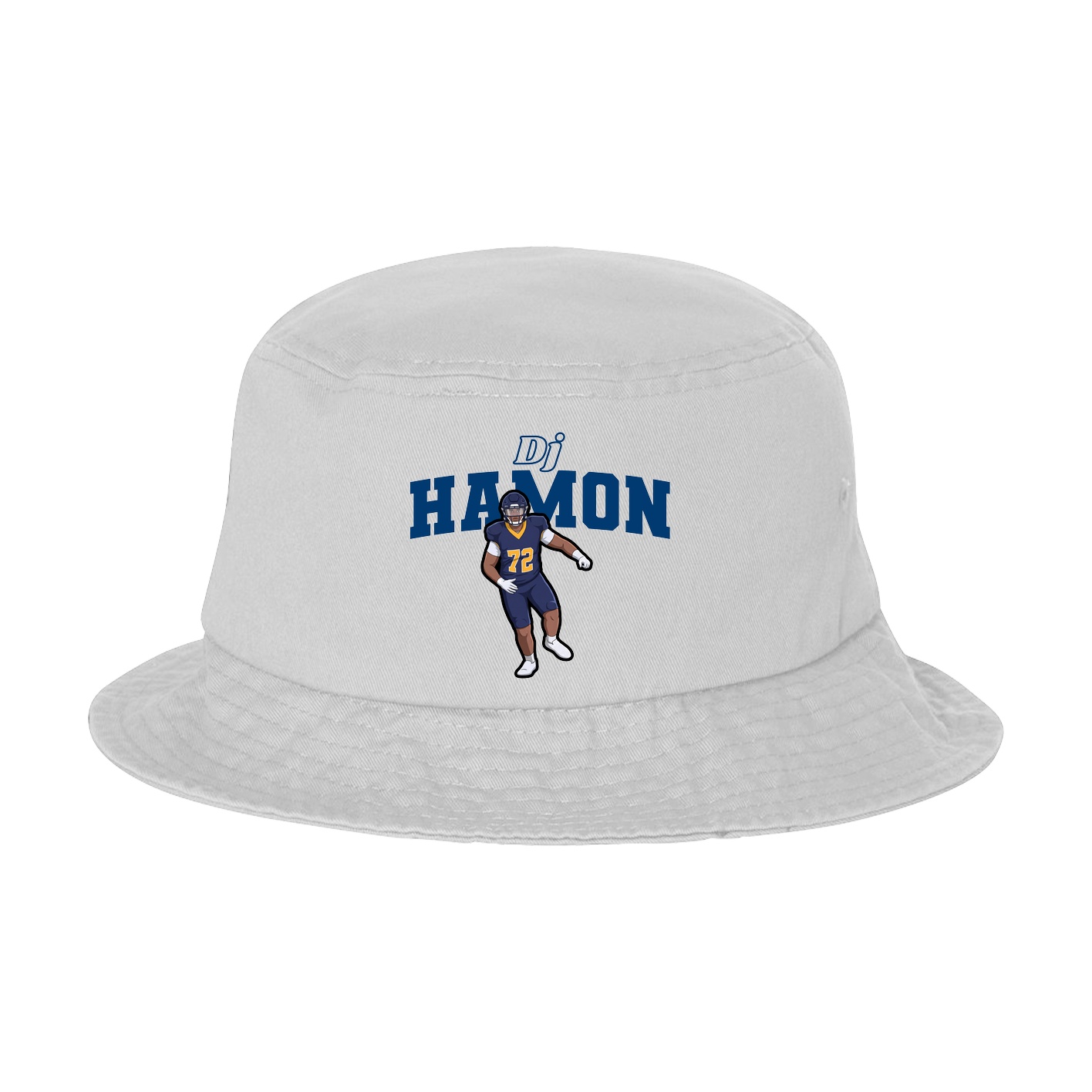 Bucket Cap — Name Arch in White