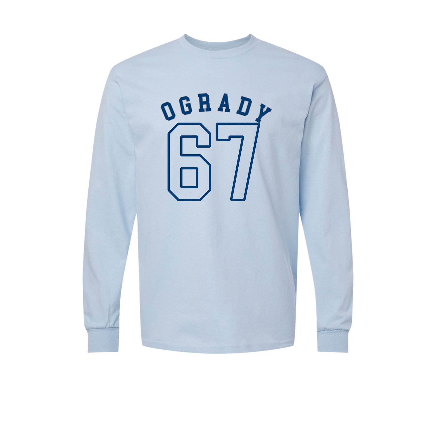 Long Sleeve Tee — Shirsey Arch in Light Blue