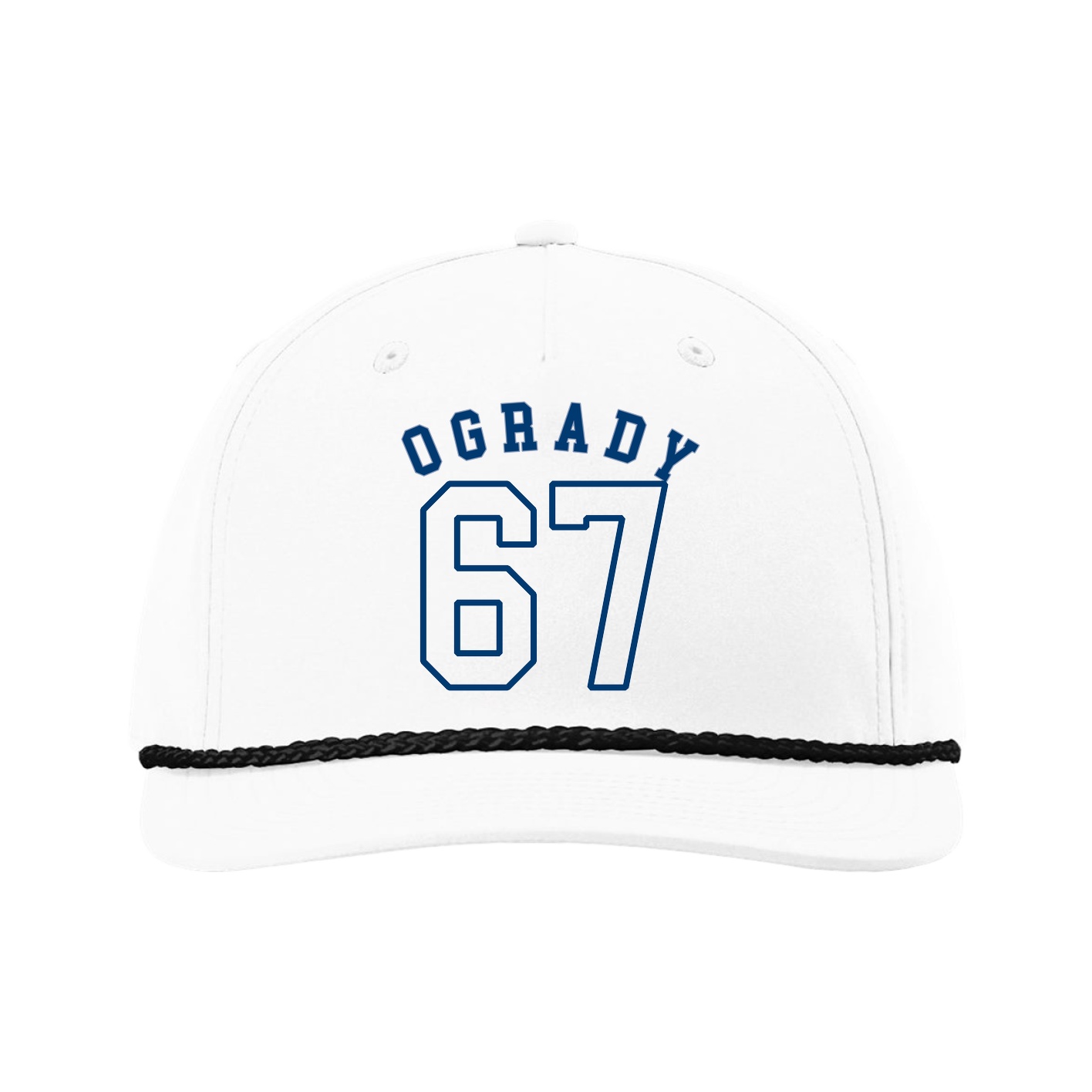 Five-Panel Classic Rope Cap — Shirsey Arch in White