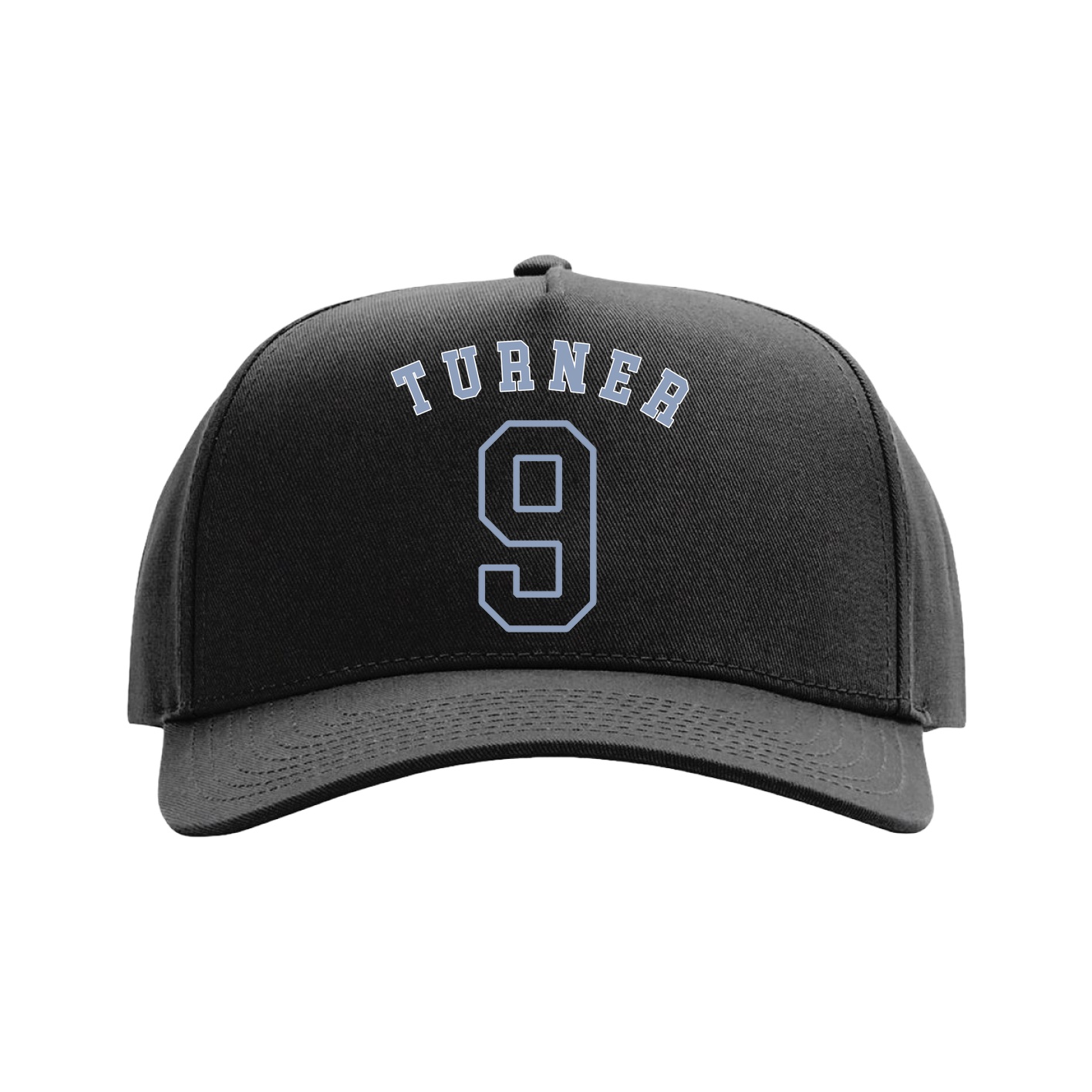Full Fabric Five-Panel Champ Cap — Shirsey Arch in Black