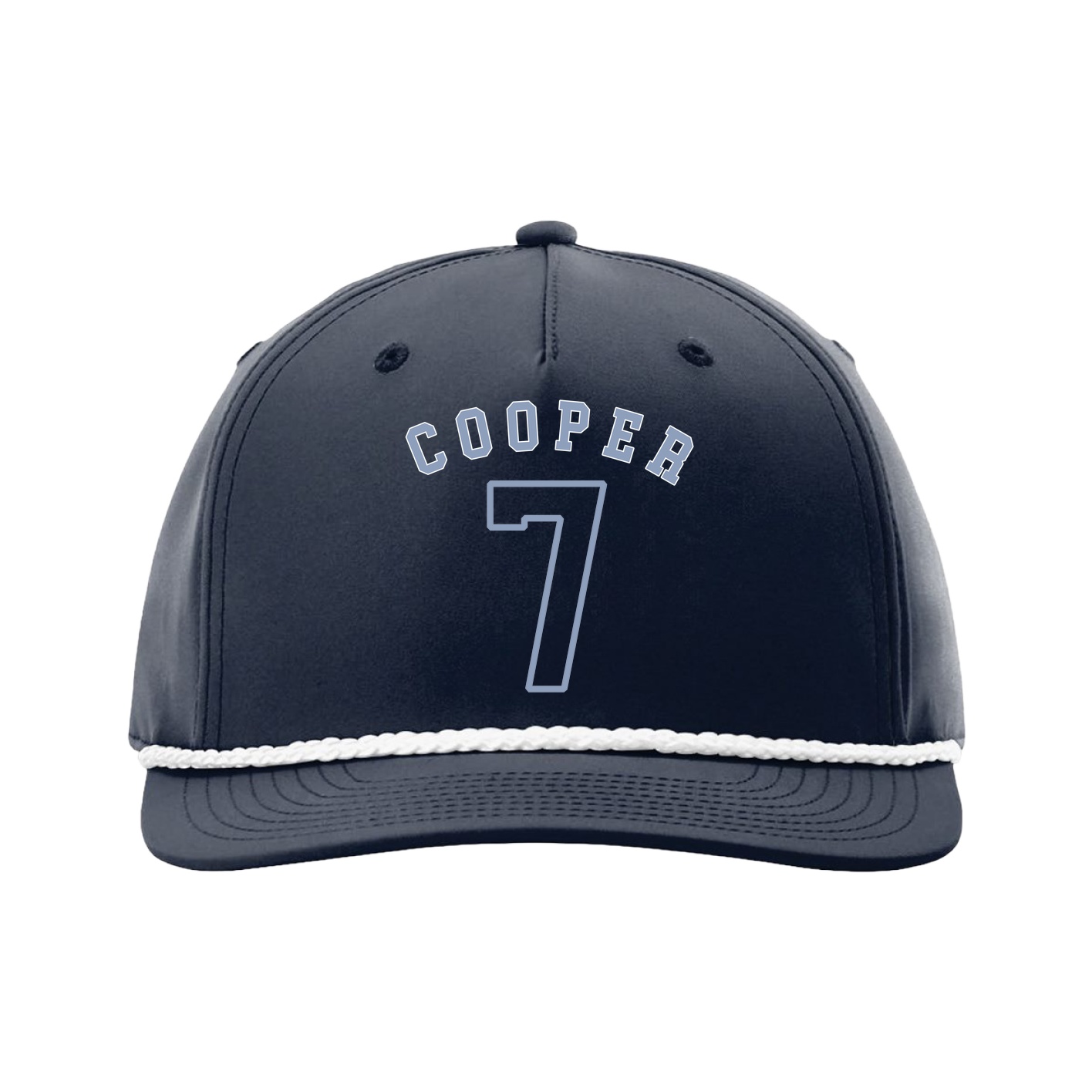 Five-Panel Classic Rope Cap — Shirsey Arch in Navy