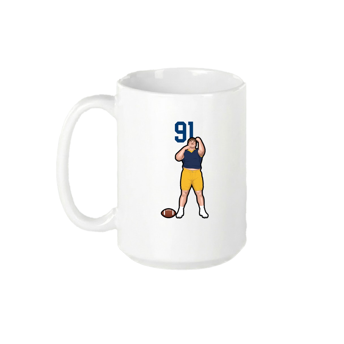 15oz Coffee Mug — Number Top in White