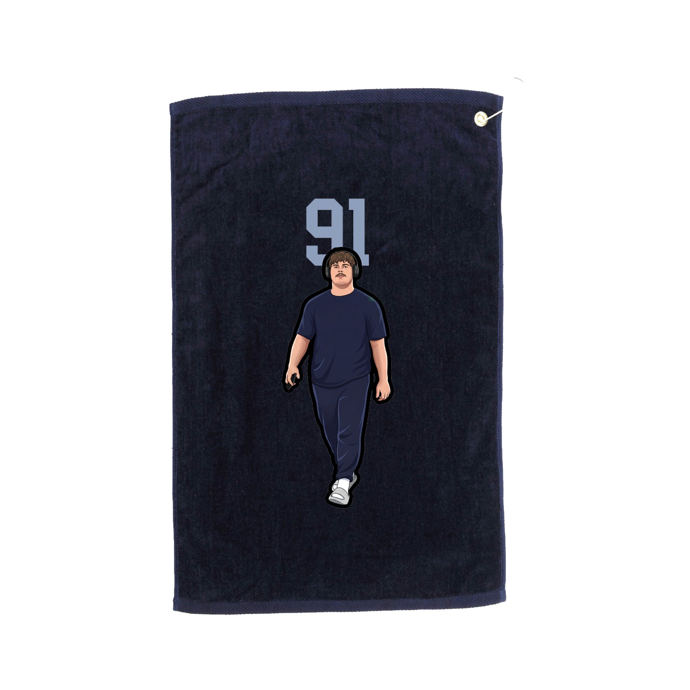 Golf Towel — Number Top in Navy