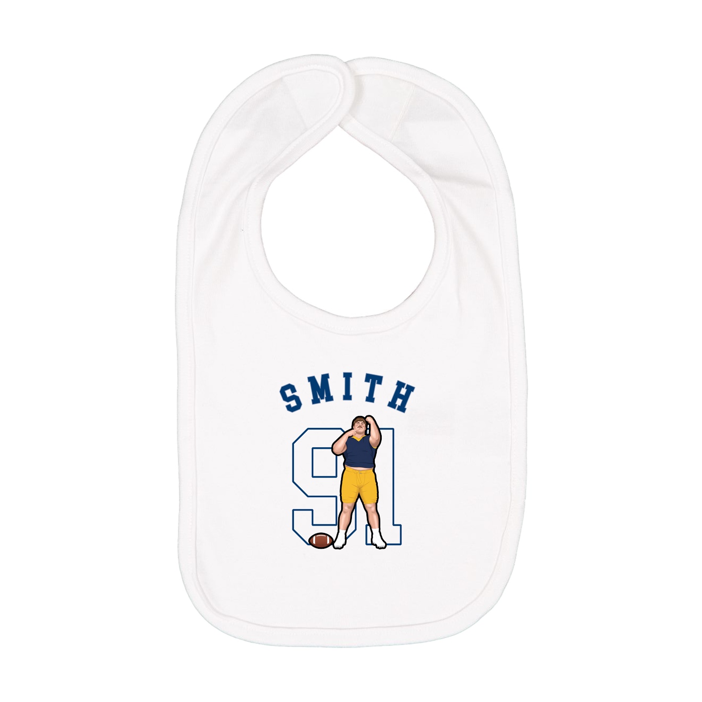 Infant Bib — Shirsey Arch in White