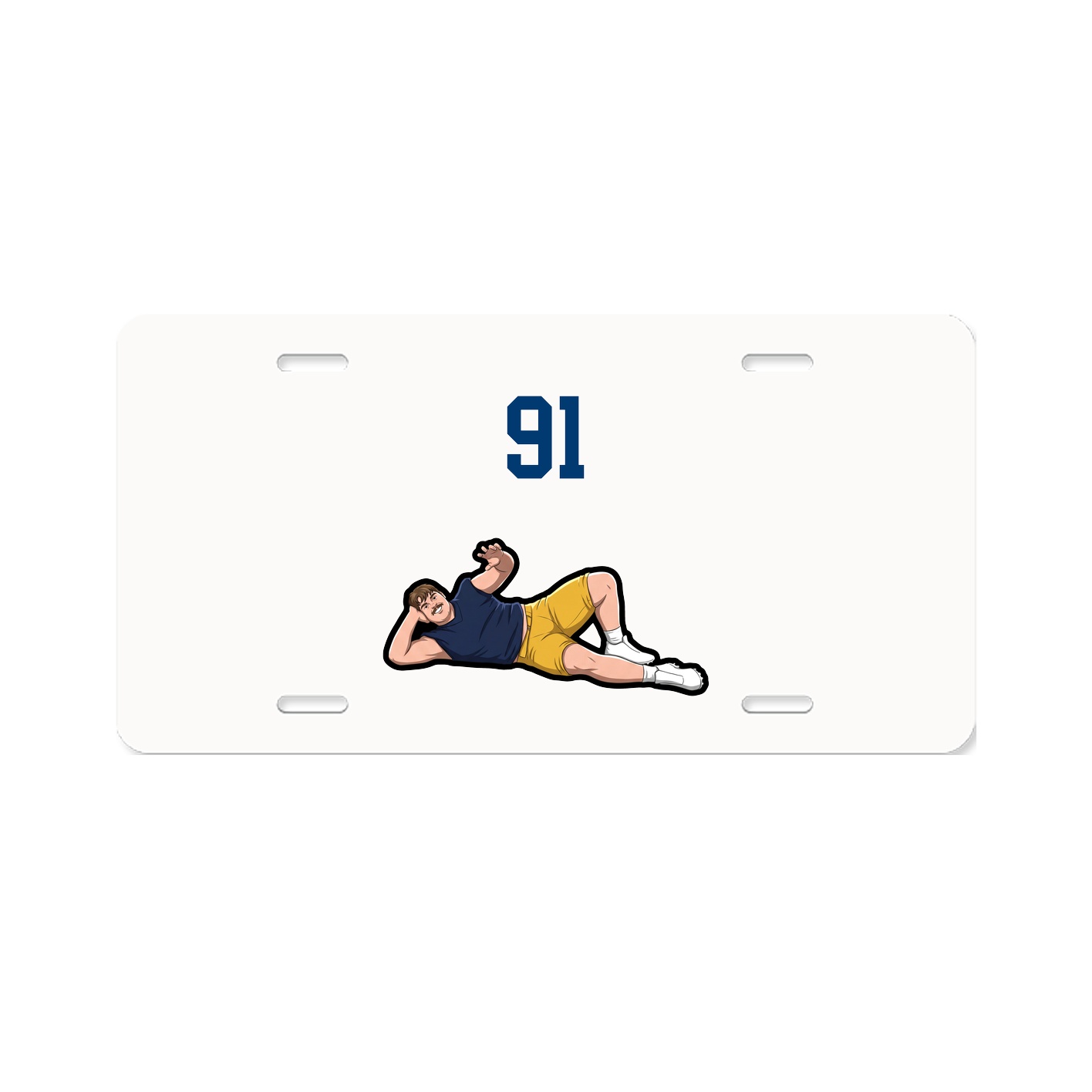 License Plate — Number Top in Classic