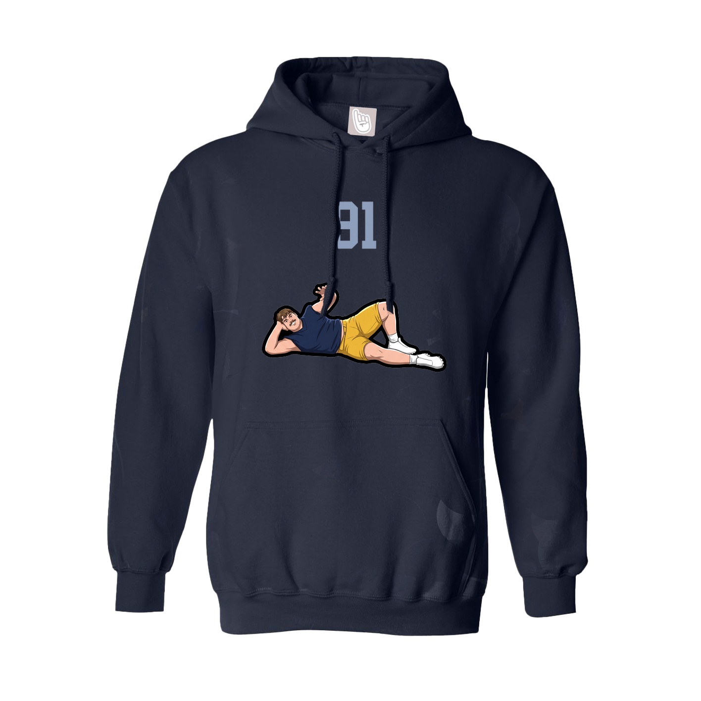 Hoodie — Number Top in Navy