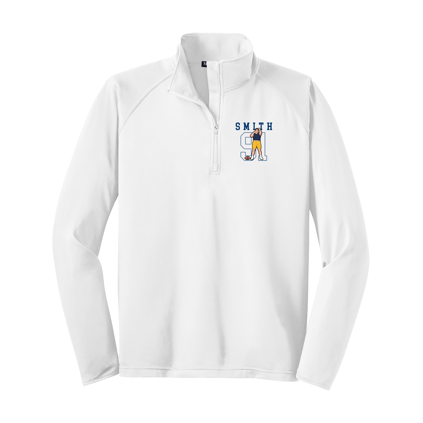 Q-Zip Pullover — Shirsey in White