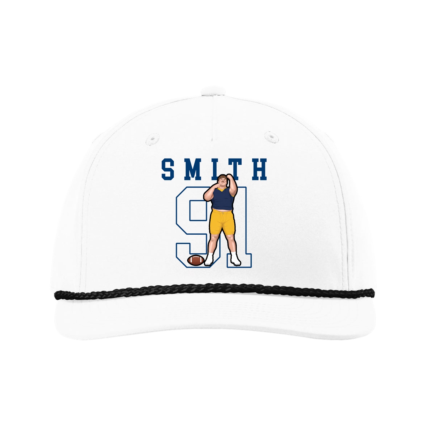 Five-Panel Classic Rope Cap — Shirsey in White