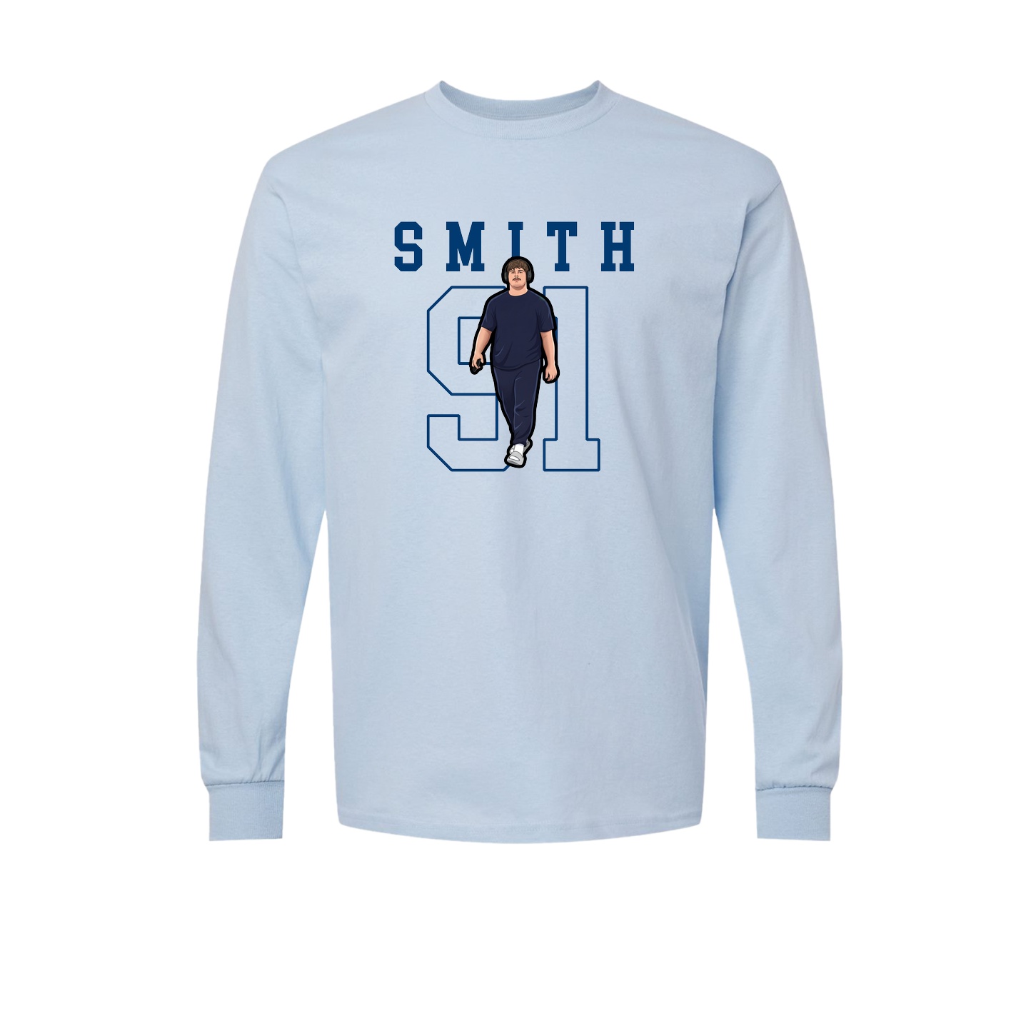 Long Sleeve Tee — Shirsey in Light Blue
