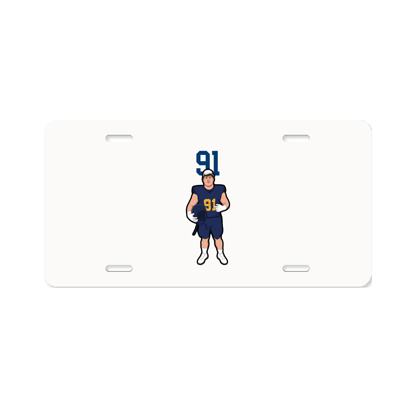 License Plate — Number Top in Classic