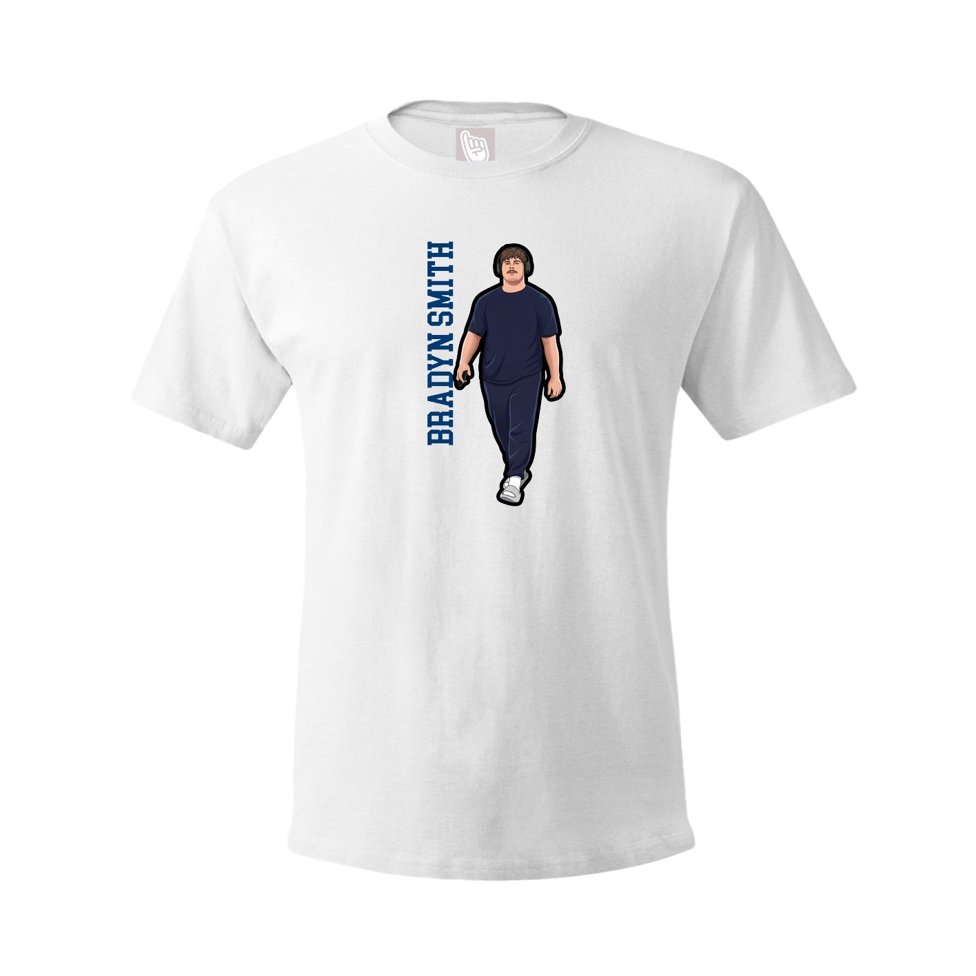 Tee — Name Vertical in White