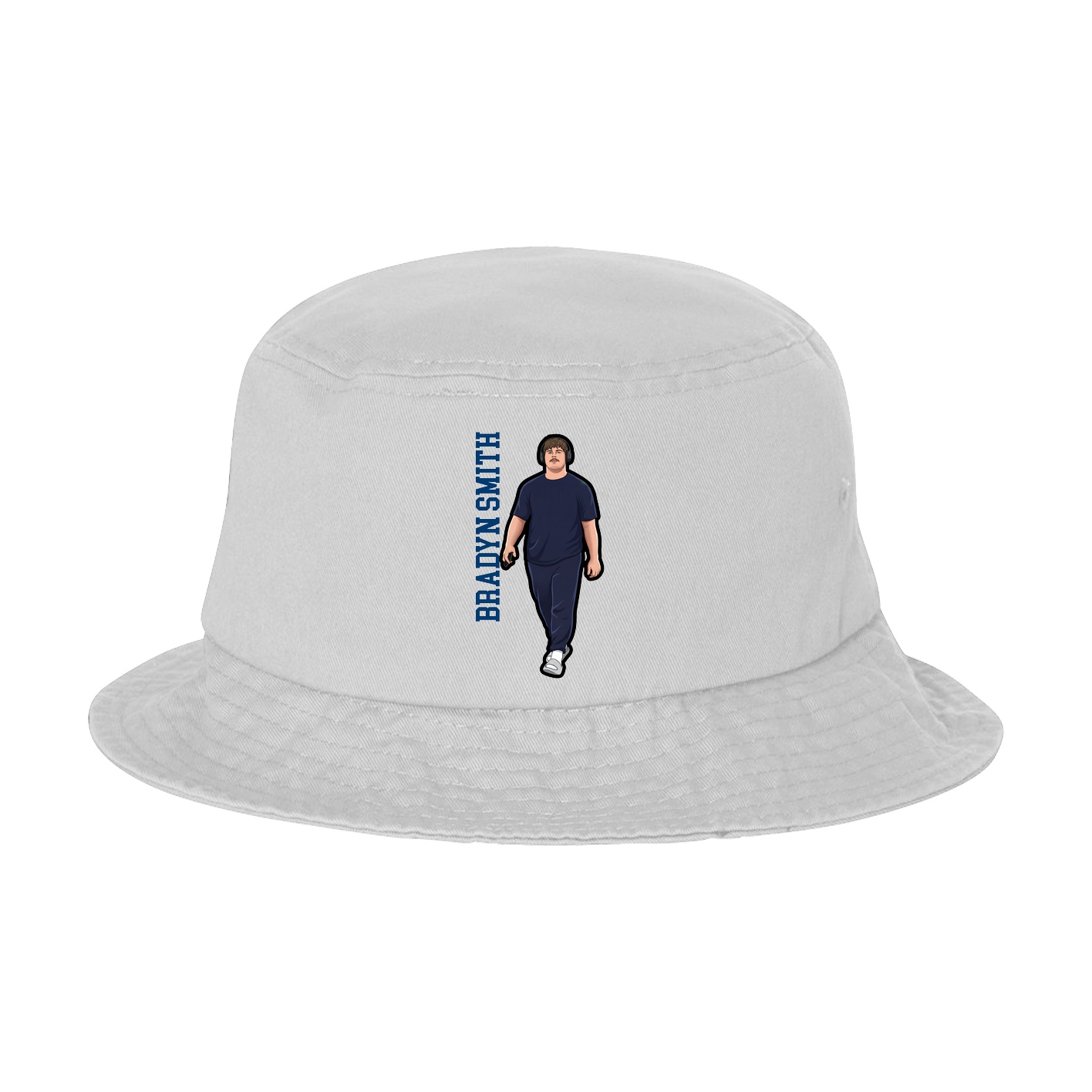 Bucket Cap — Name Vertical in White