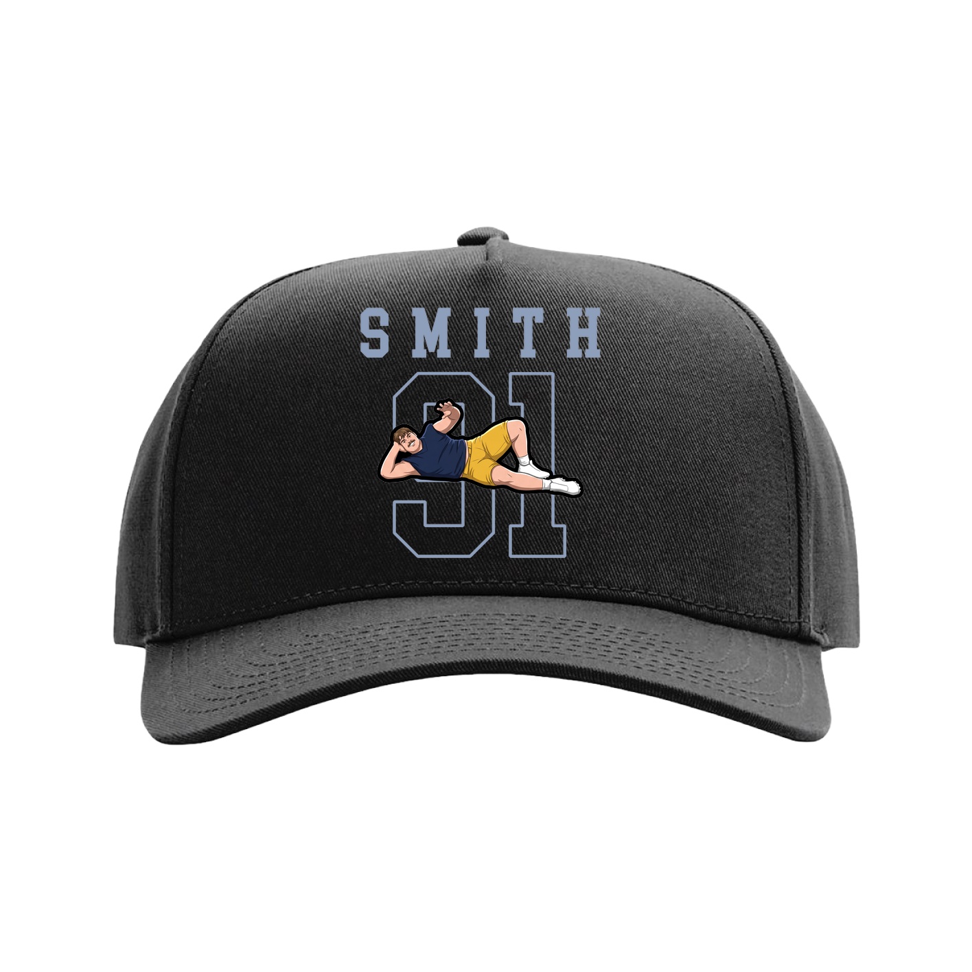 Full Fabric Five-Panel Champ Cap — Shirsey in Black