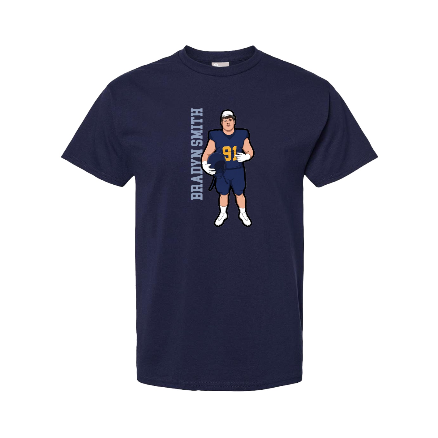 Youth Tee — Name Vertical in Navy