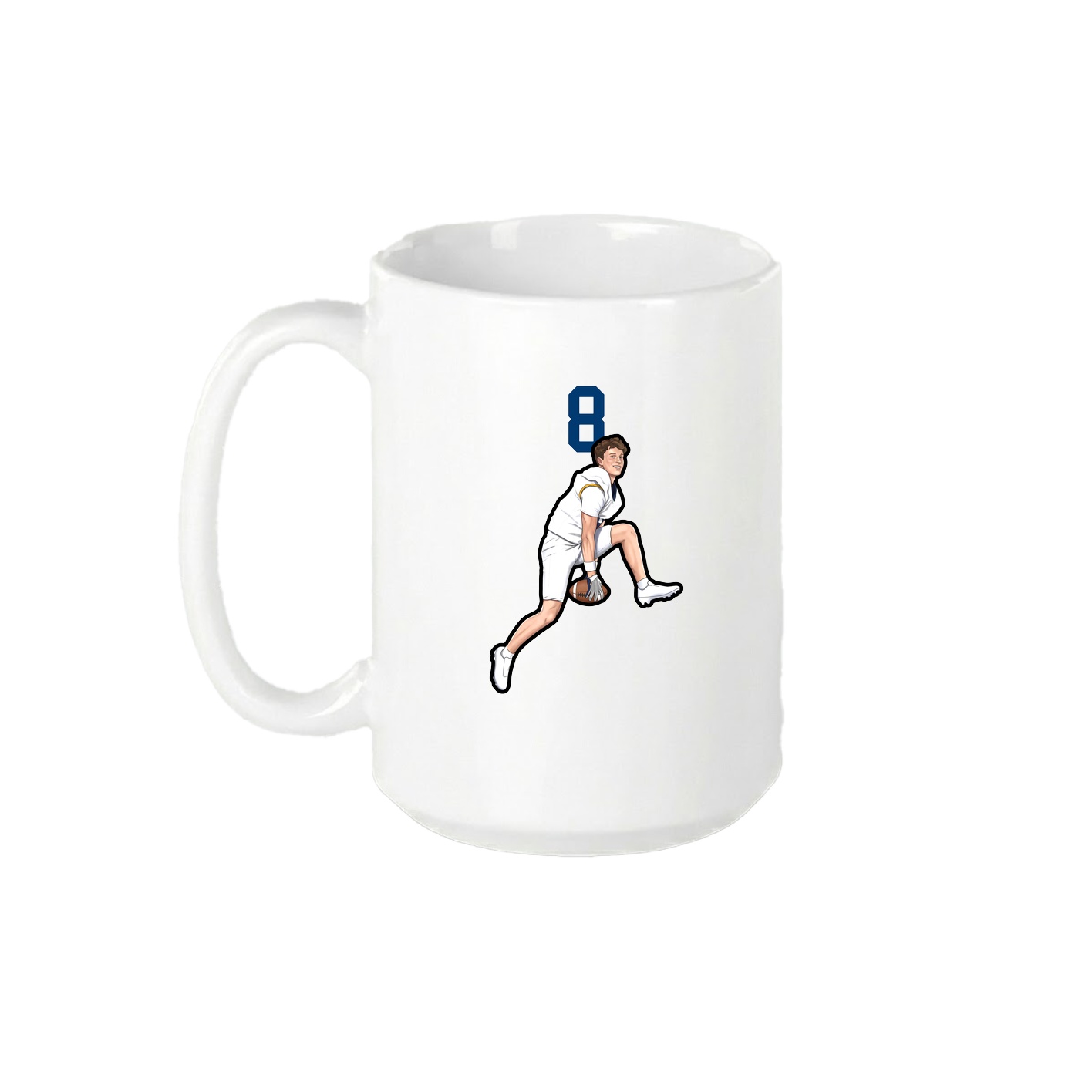 15oz Coffee Mug — Number Top in White