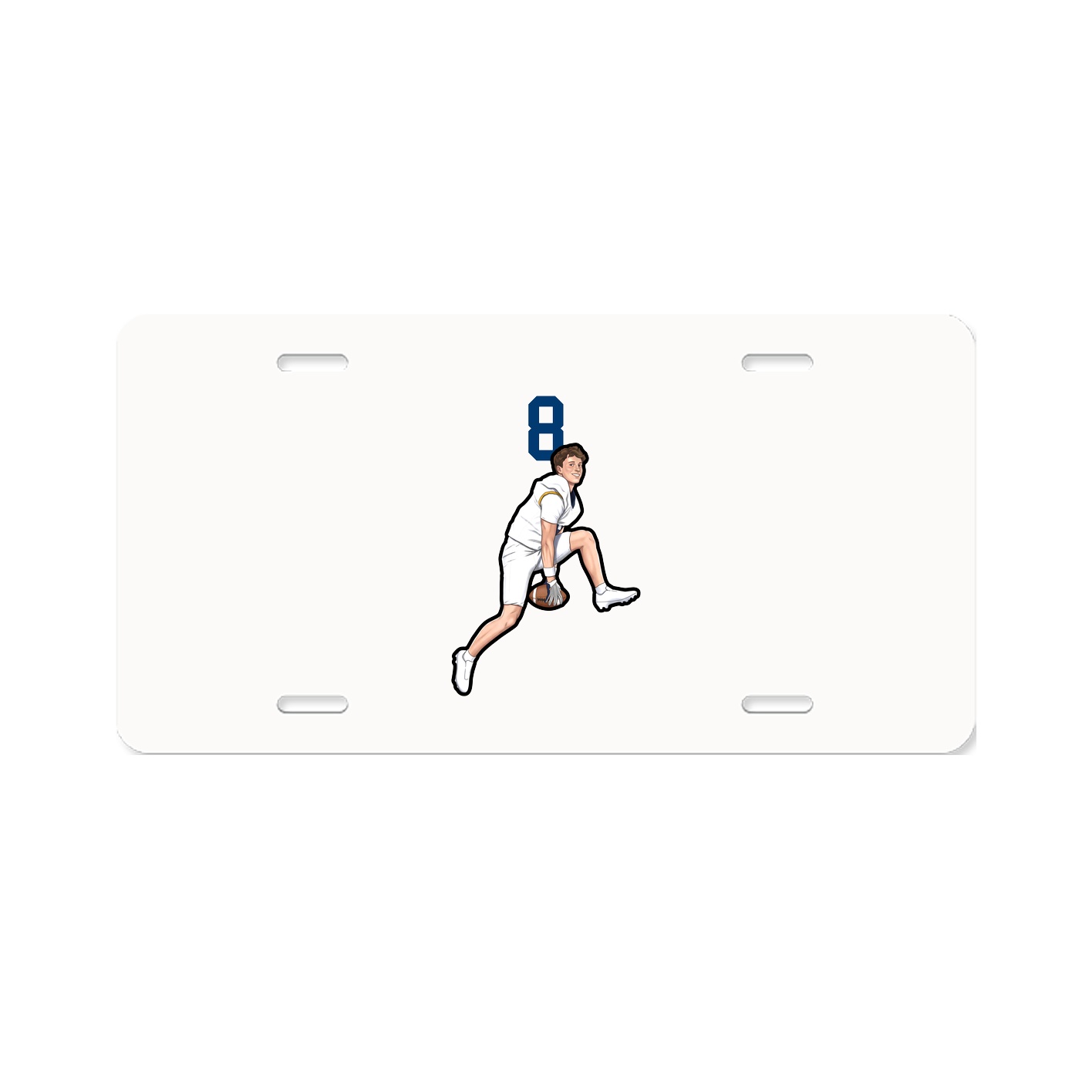 License Plate — Number Top in Classic