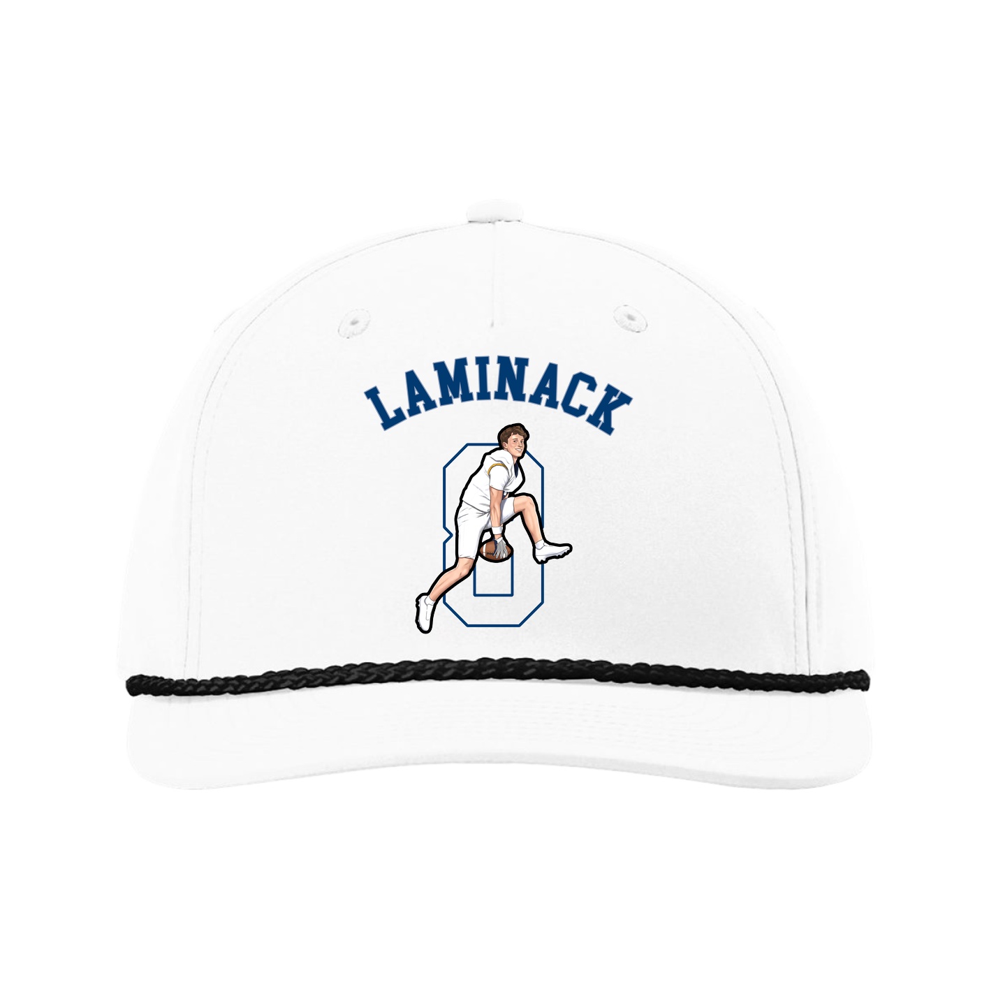 Five-Panel Classic Rope Cap — Shirsey Arch in White