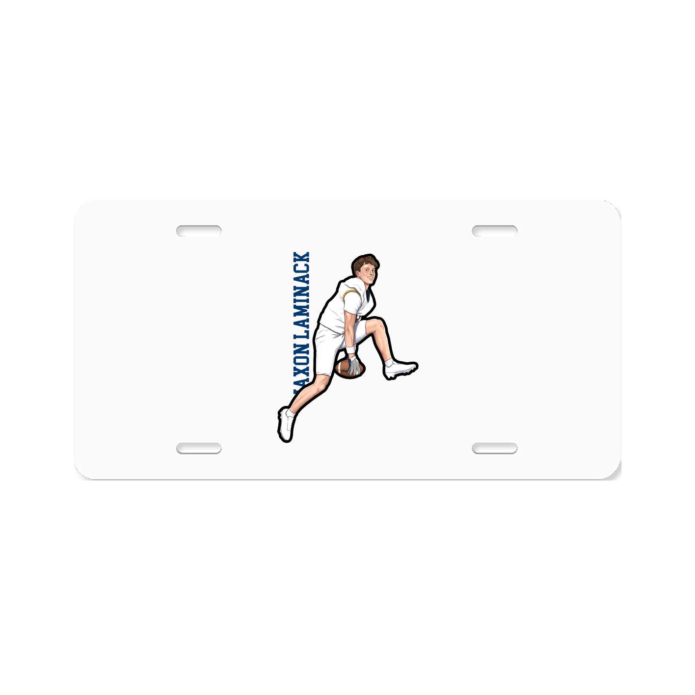 License Plate — Name Vertical in Classic