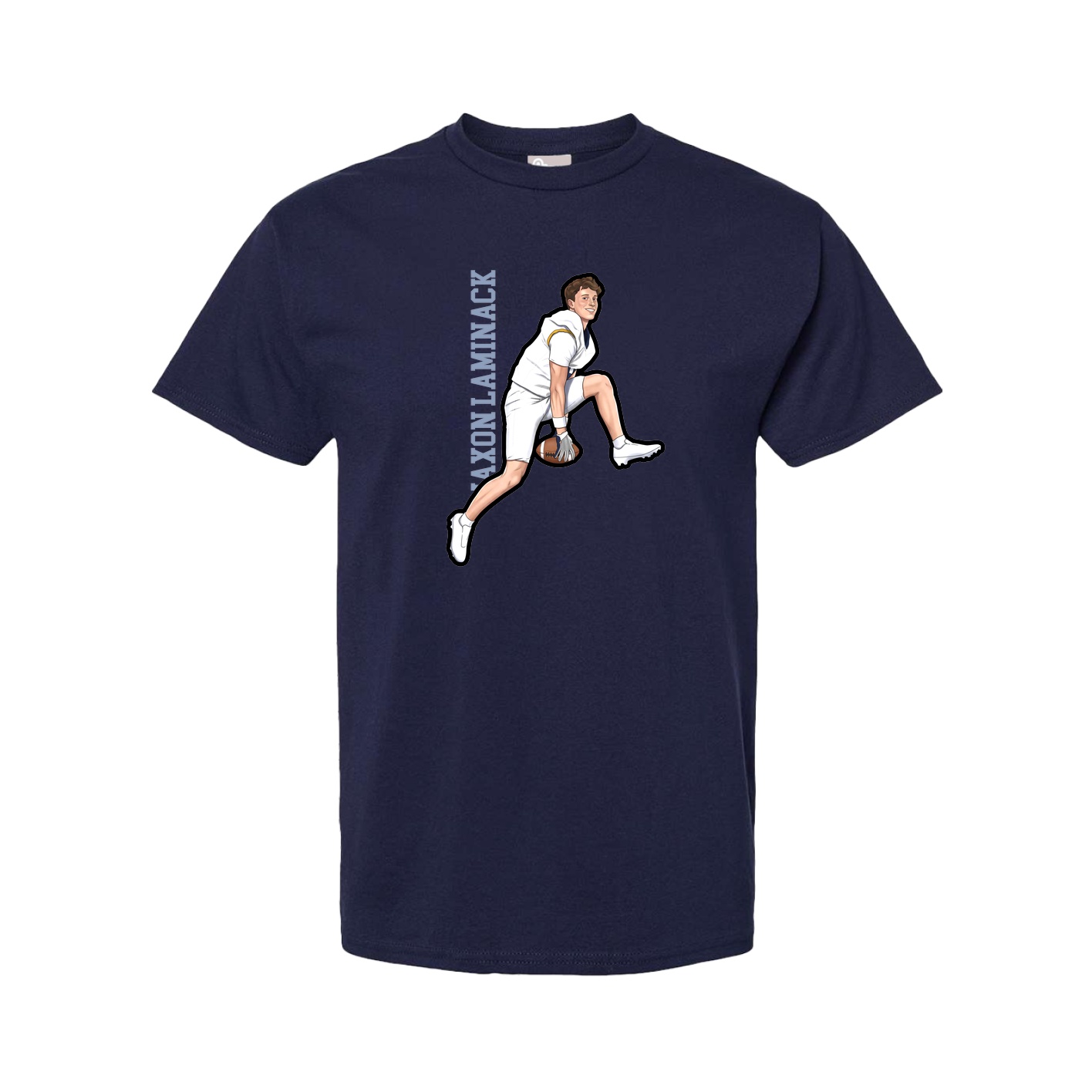 Tee — Name Vertical in Navy